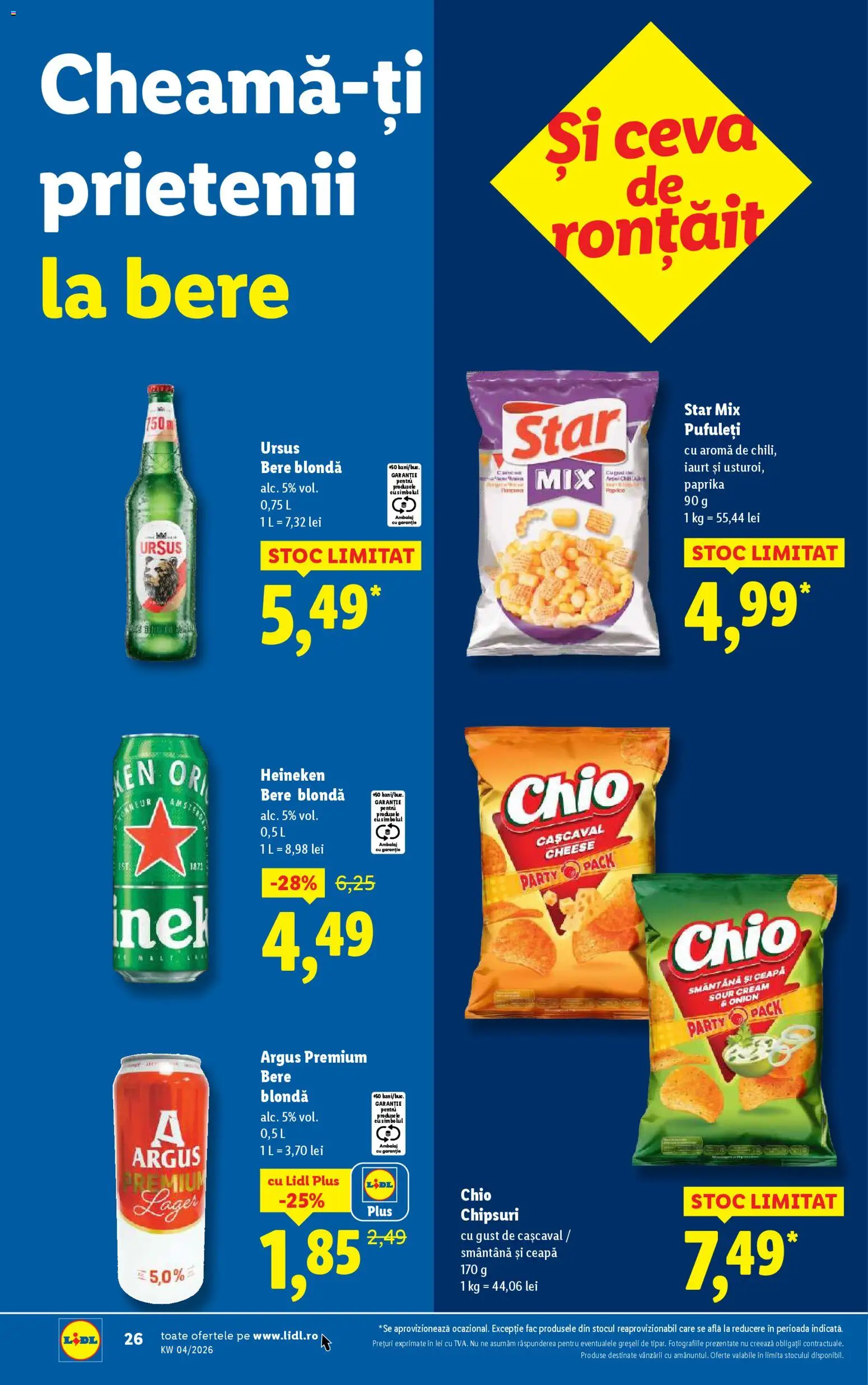 Catalog LIDL 19 - 24 Ianuarie 2026 | Pagina 26 | Produse: Iaurt, Bere, Smântână, Ceapă