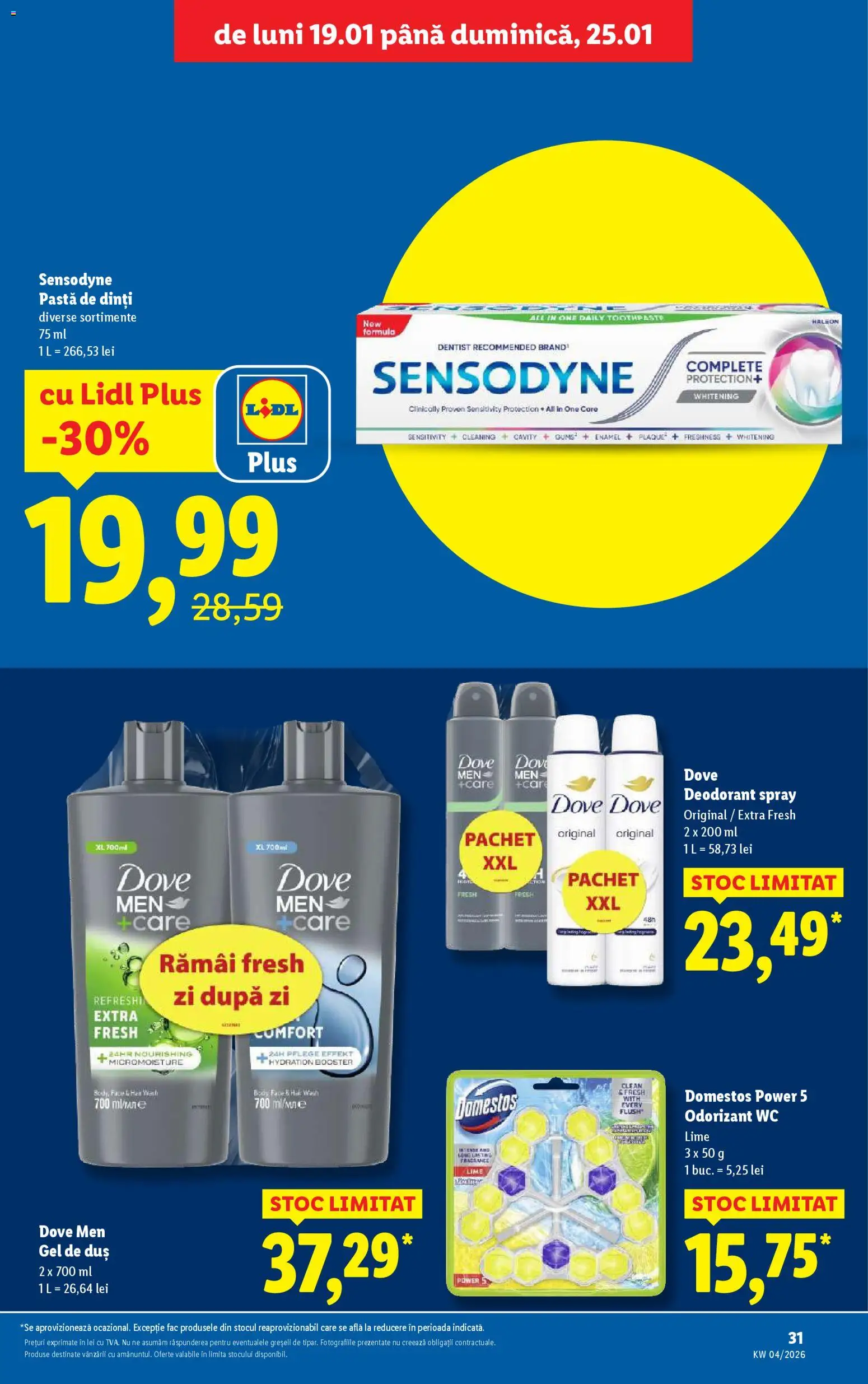 Catalog LIDL 19 - 24 Ianuarie 2026 | Pagina 31 | Produse: Lime, Duș, Gel de duș, Deodorant