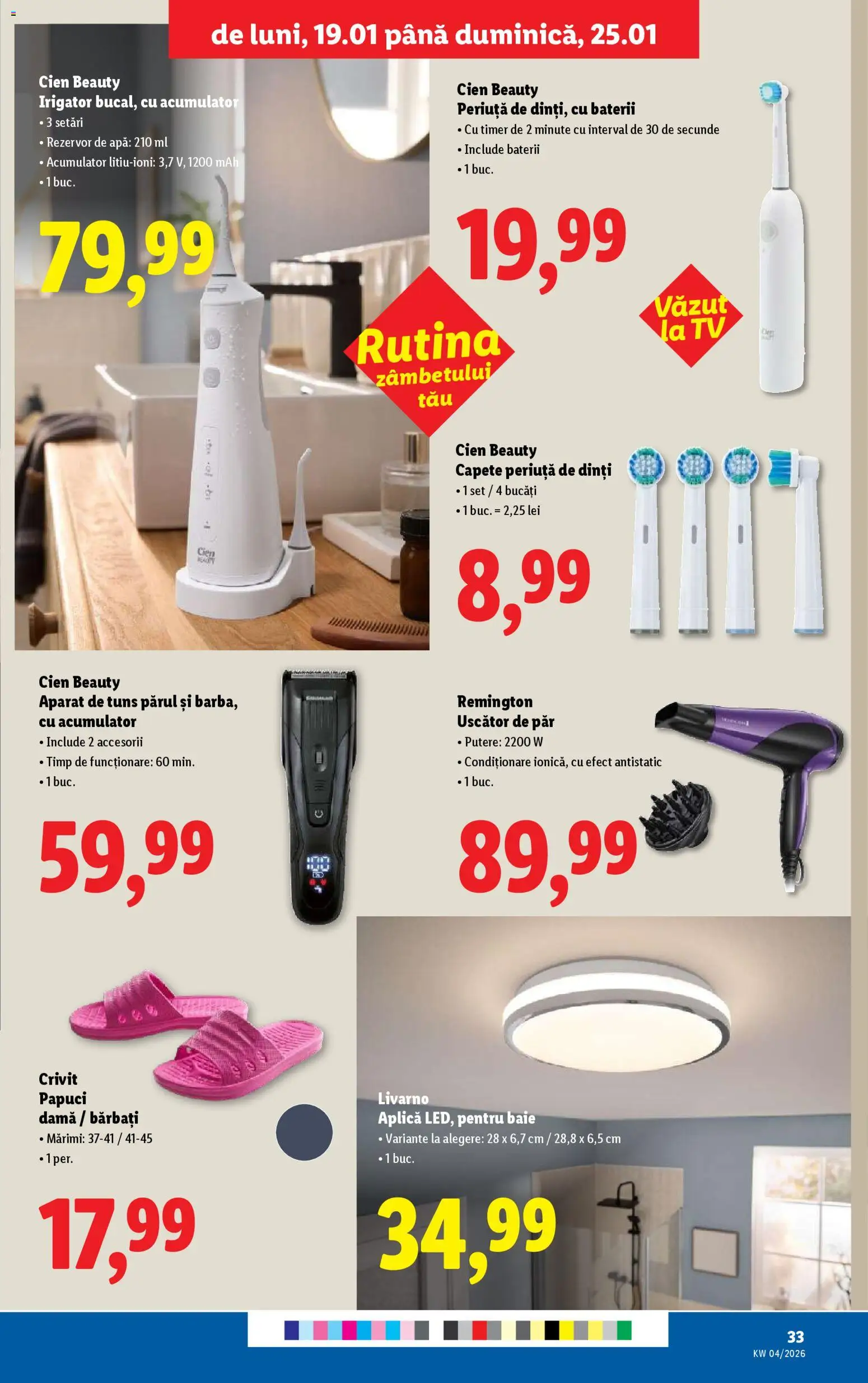 Catalog LIDL 19 - 24 Ianuarie 2026 | Pagina 33 | Produse: Trimmer, Uscător, Uscător De Păr, Baterii