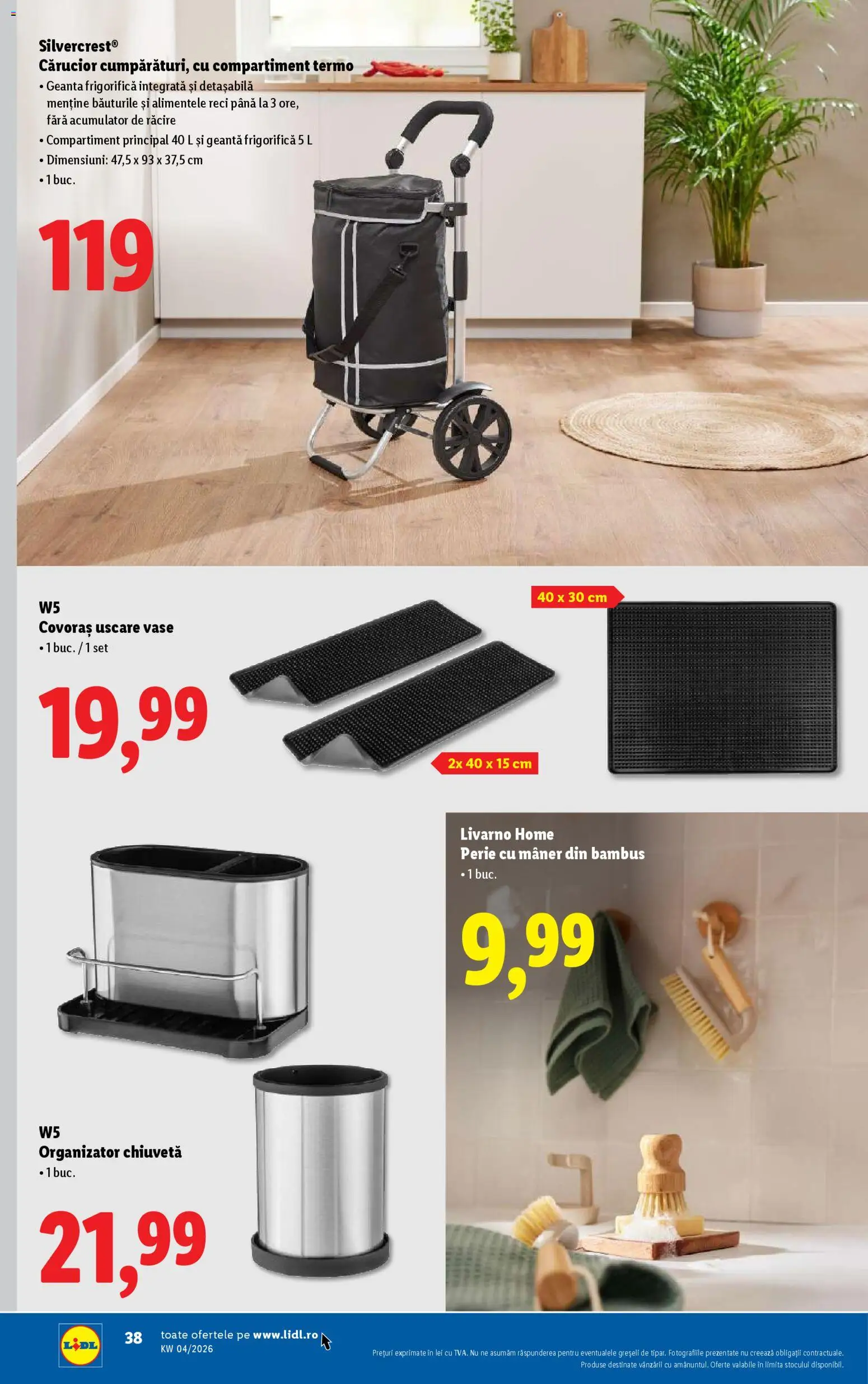 Catalog LIDL 19 - 24 Ianuarie 2026 | Pagina 38 | Produse: Mâner, Chiuvetă, Perie, Yaşlı Köpek Konservesi