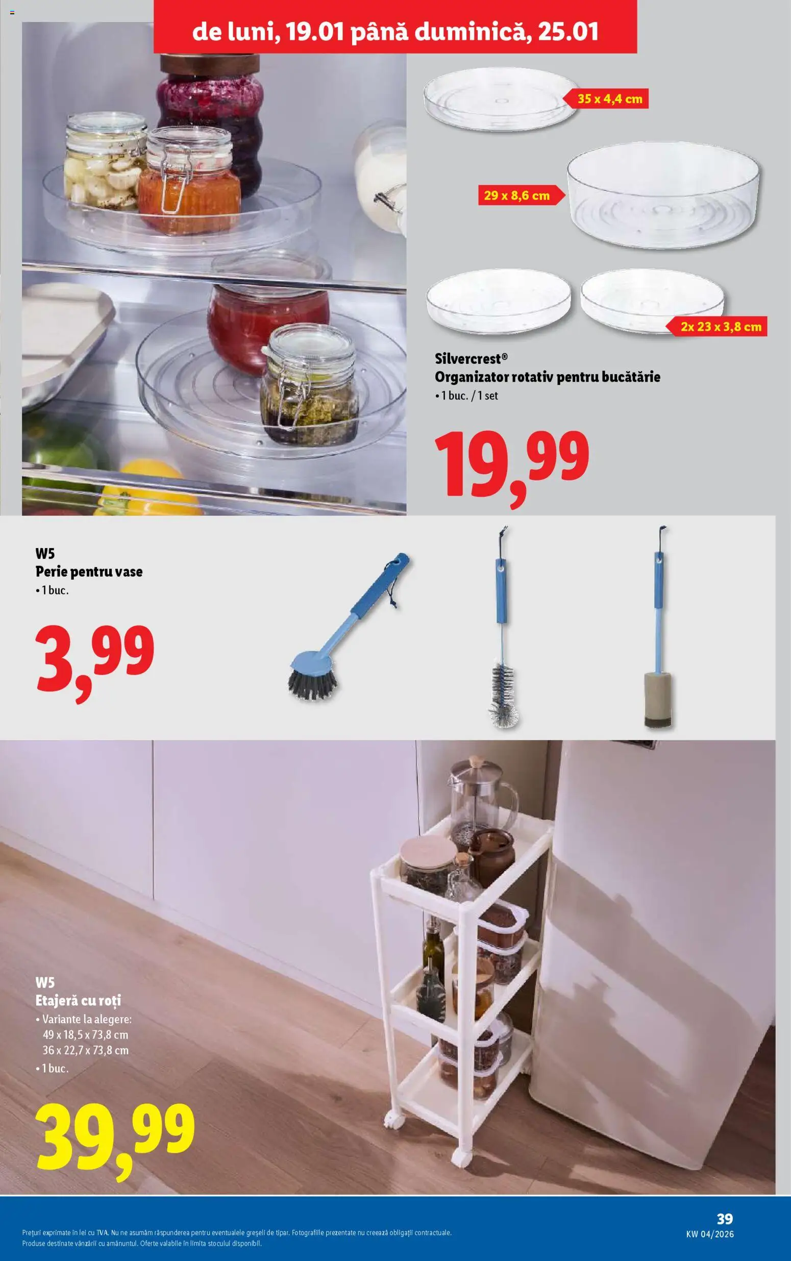 Catalog LIDL 19 - 24 Ianuarie 2026 | Pagina 39 | Produse: Bucătărie, Etajeră, Perie