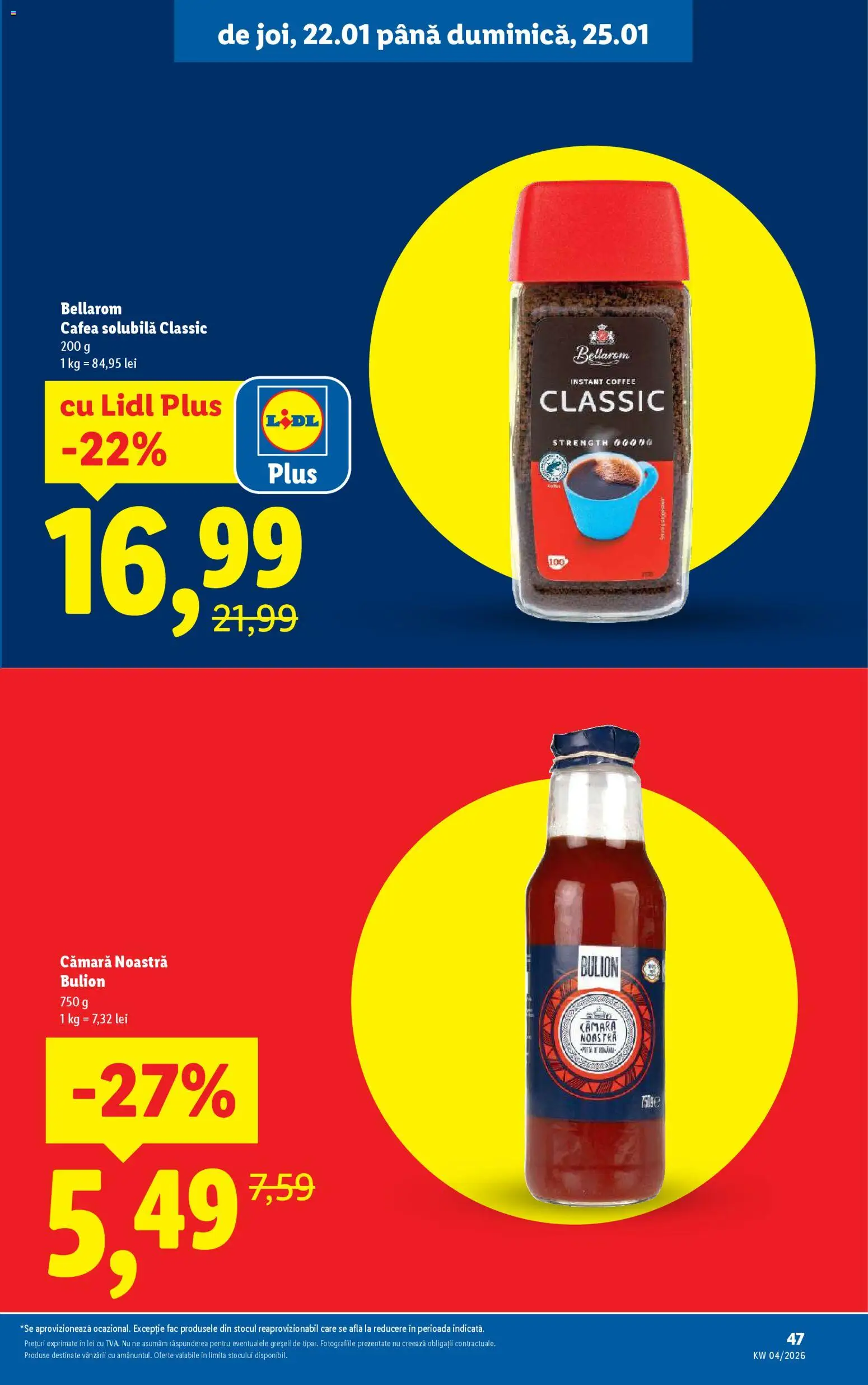 Catalog LIDL 19 - 24 Ianuarie 2026 | Pagina 47 | Produse: Cafea, Paste