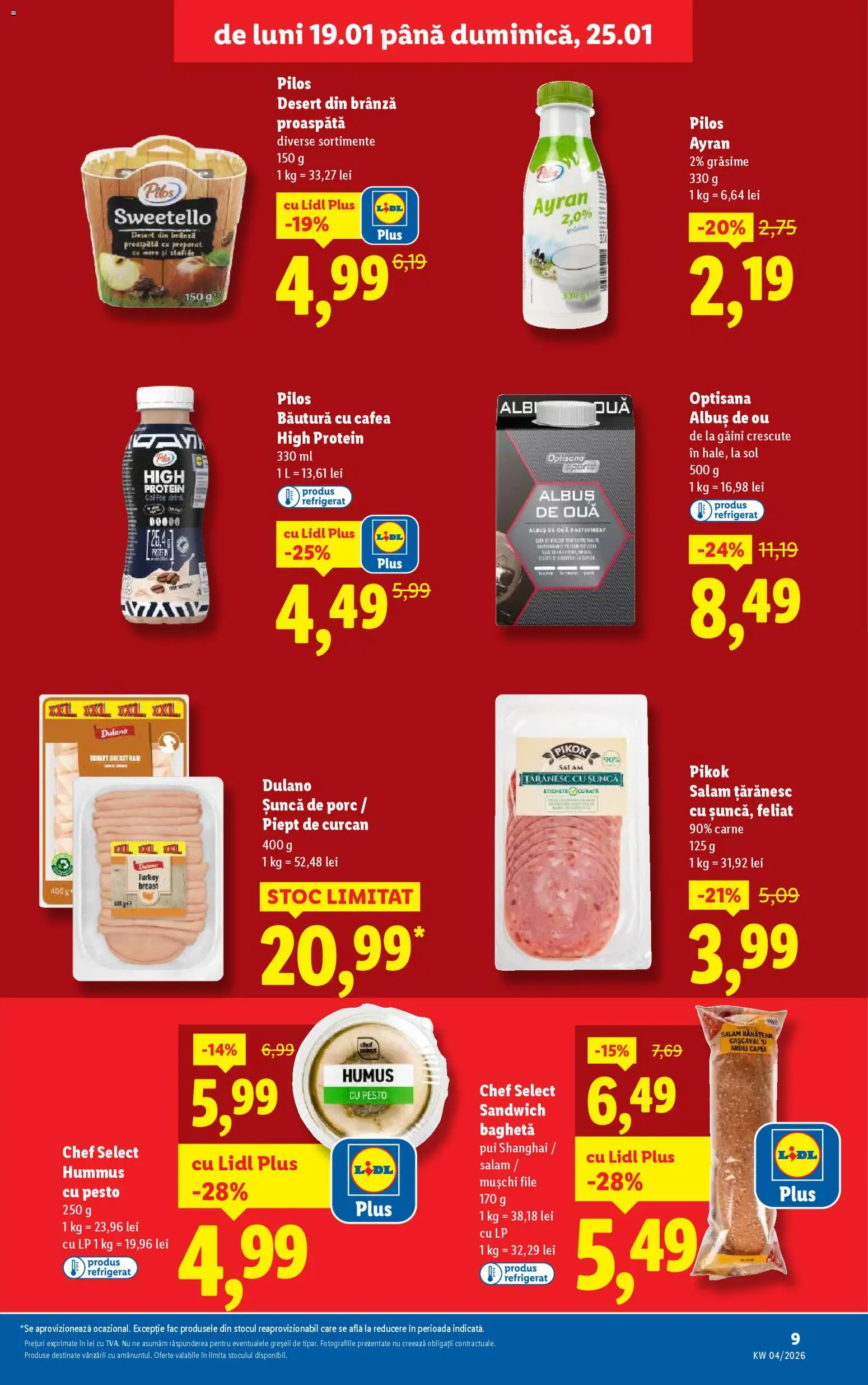 Catalog LIDL 19 - 24 Ianuarie 2026 | Pagina 9 | Produse: Toplar, Cașcaval, Ardei, Stafide