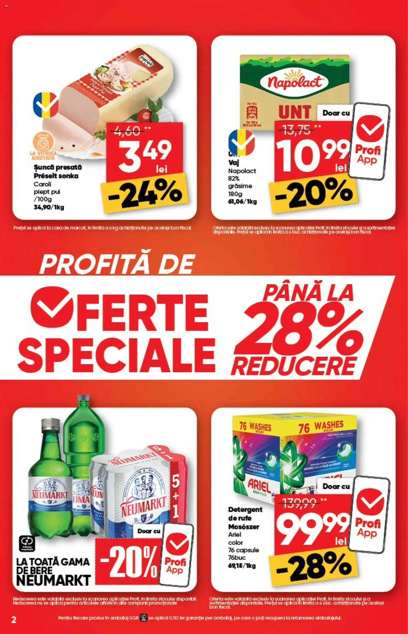 Catalog Profi 7 - 19 Ianuarie 2026 | Pagina 2 | Produse: Hacıyatmaz Kedi Oyuncağı, Șuncă, Bere, Detergent