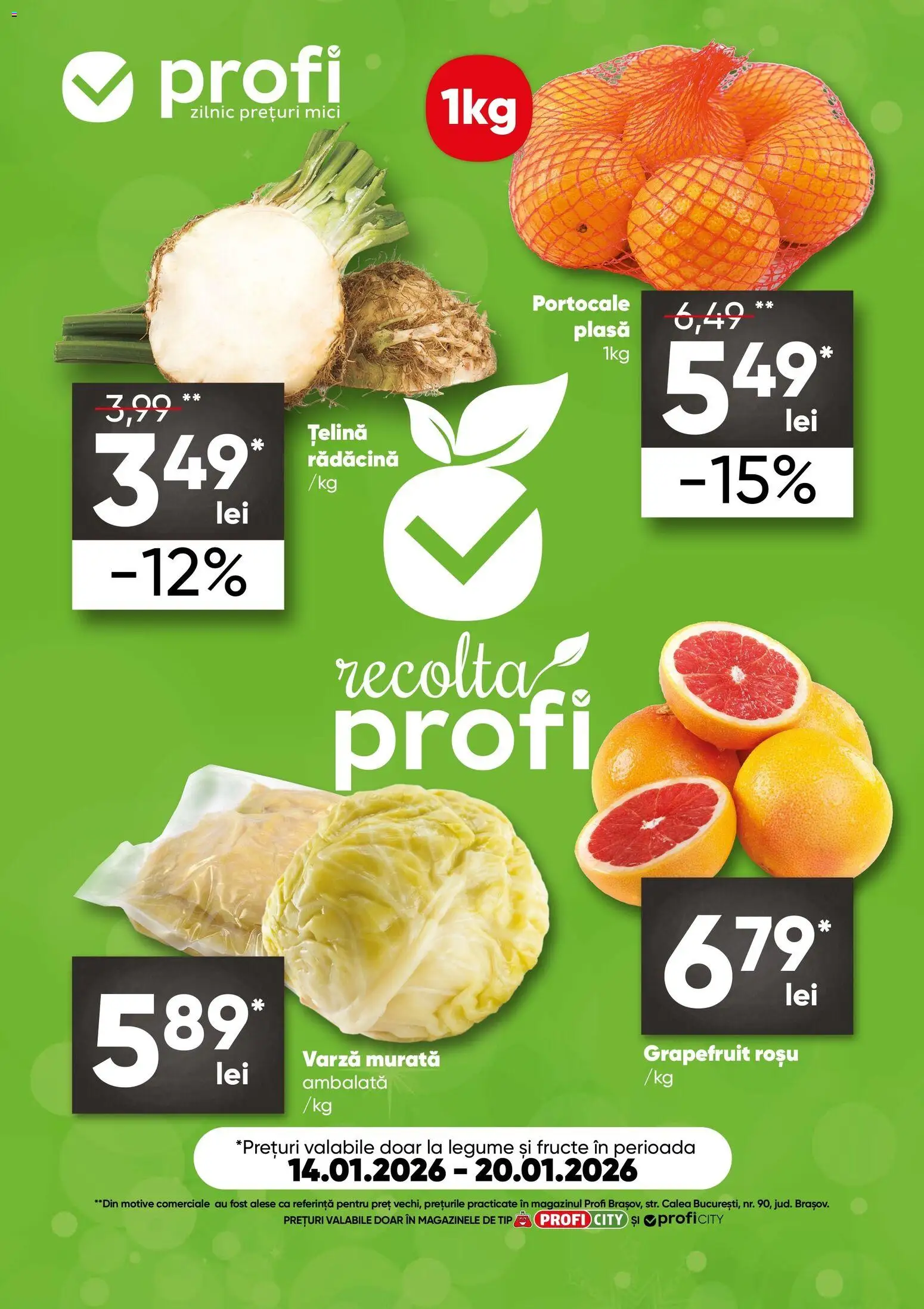 Catalog Profi 14 - 19 Ianuarie 2026 | Pagina 1 | Produse: Varză, Țelină, Legume, Fructe