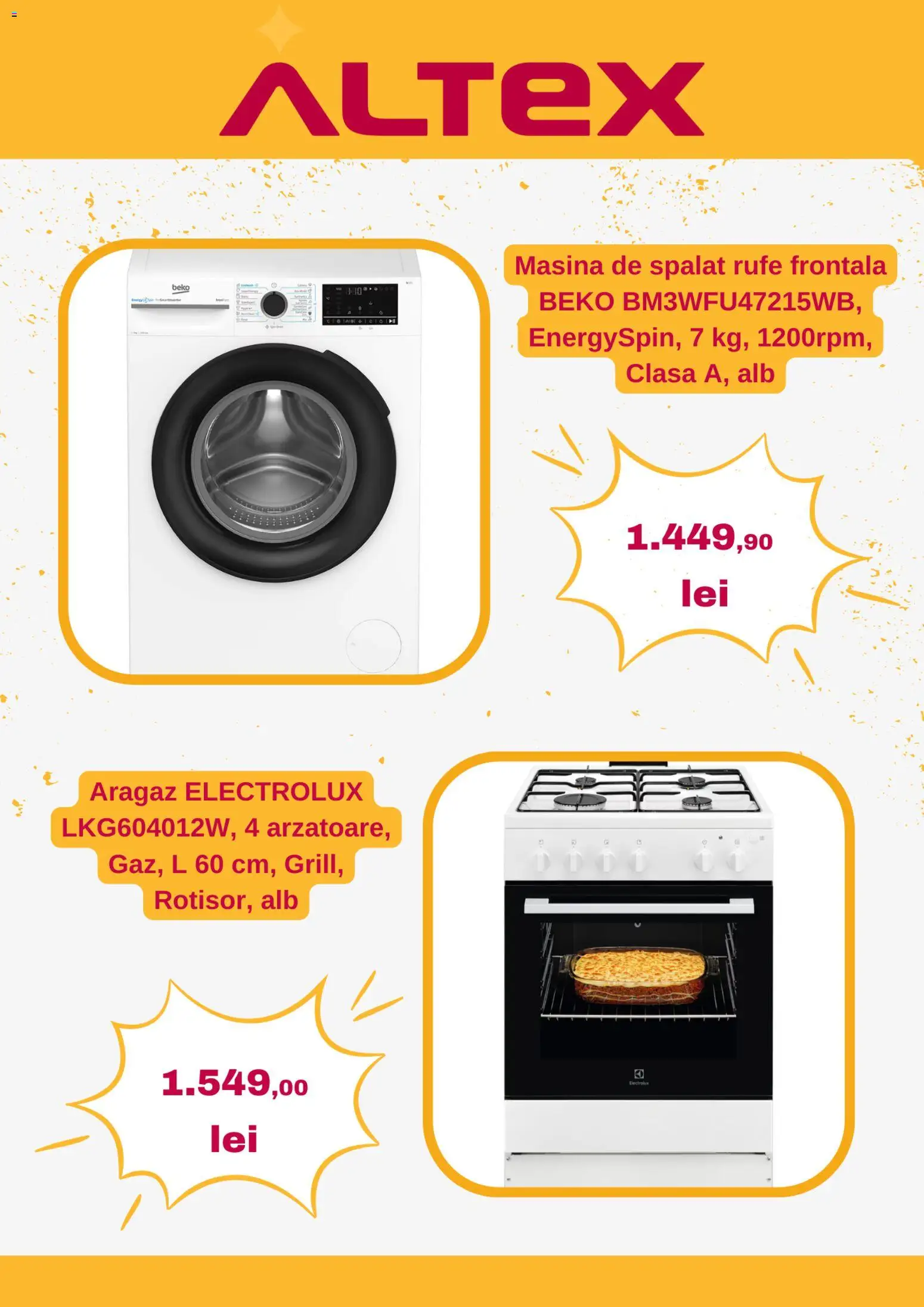 Catalog Altex 15 - 20 Ianuarie 2026 | Pagina 6 | Produse: Mașină De Spălat, Aragaz