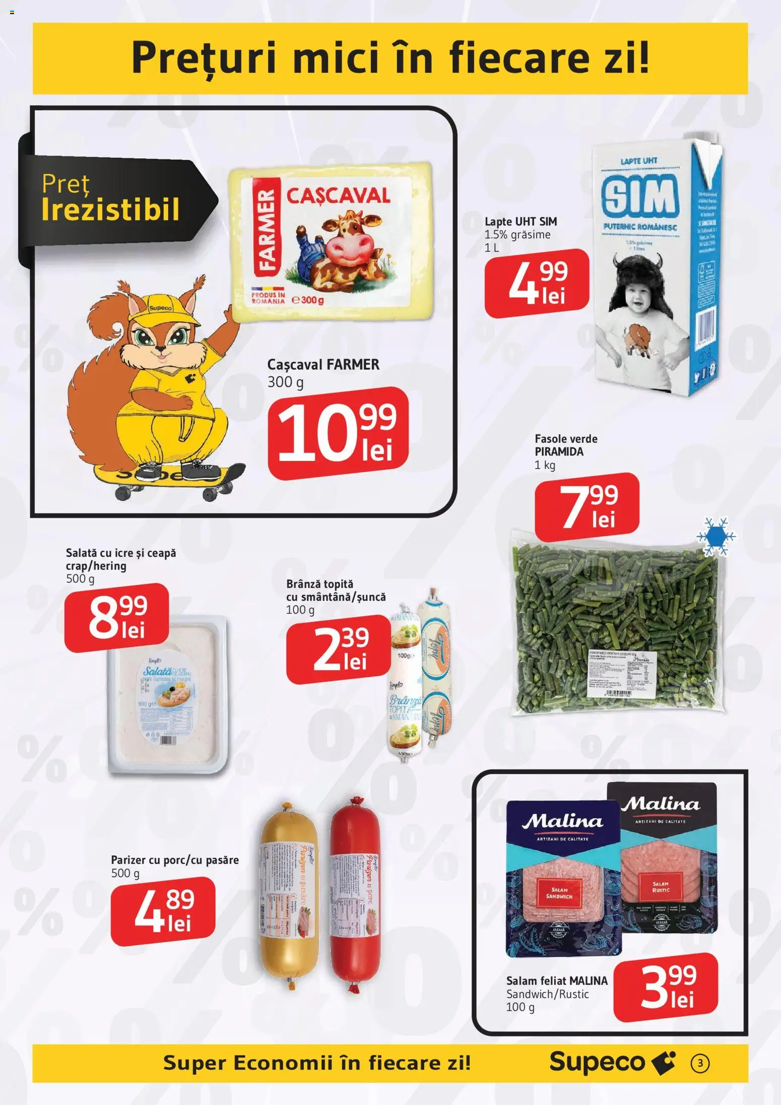 Catalog Supeco 15 - 27 Ianuarie 2026 | Pagina 3 | Produse: Brânză, Fasole verde, Salată cu icre, Salată