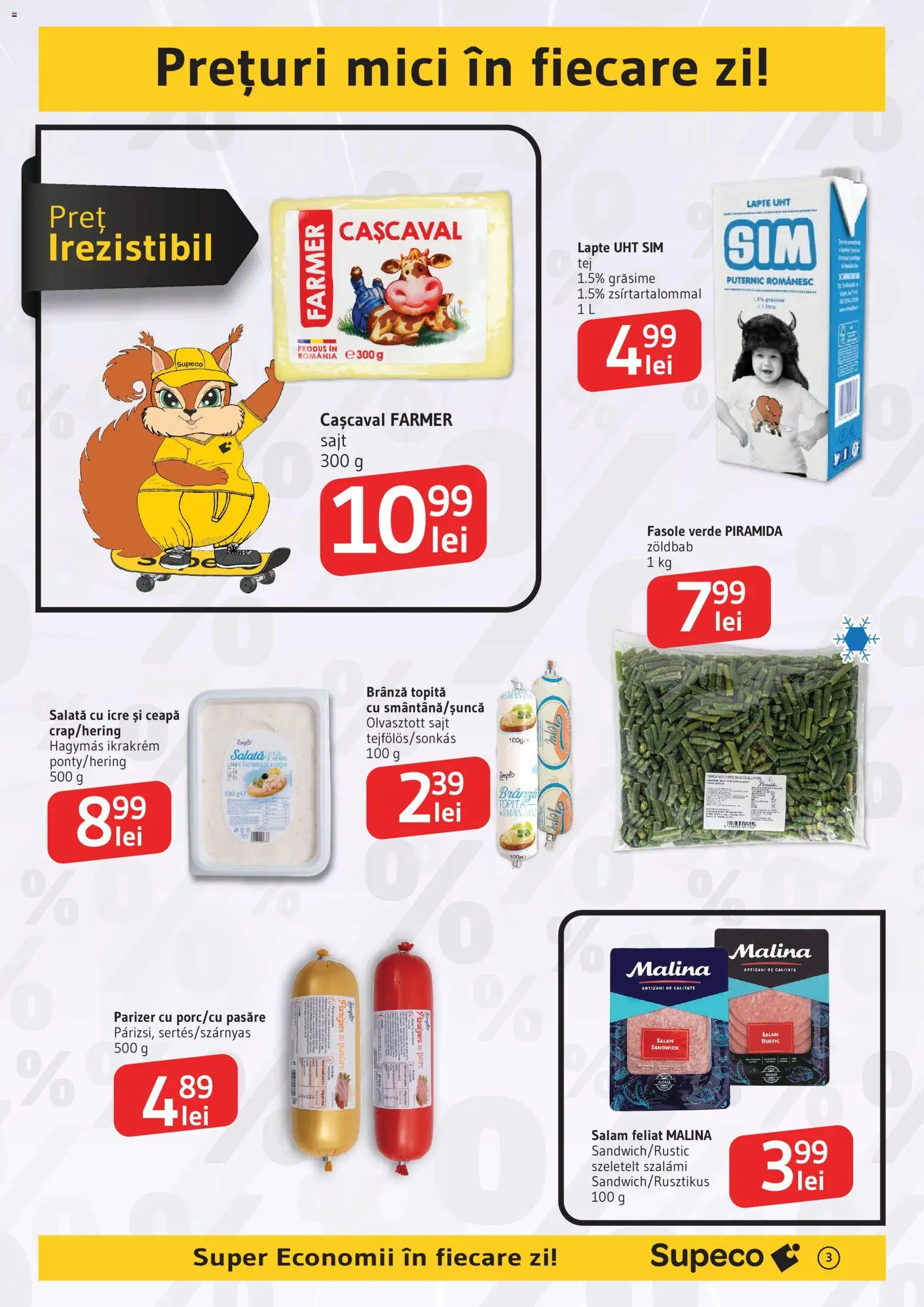 Catalog Supeco 15 - 27 Ianuarie 2026 | Pagina 3 | Produse: Cașcaval, Mici, Brânză, Parizer