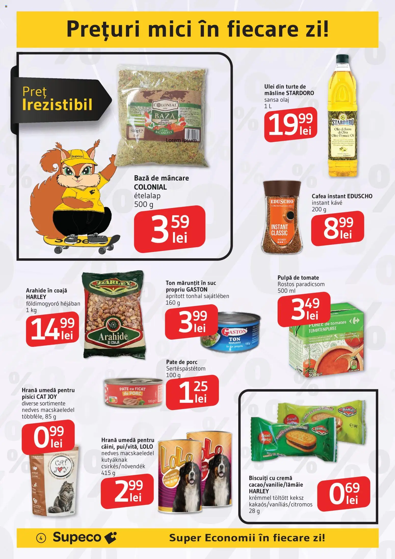 Catalog Supeco 15 - 27 Ianuarie 2026 | Pagina 4 | Produse: Pate, Ulei, Cafea, Biscuiți