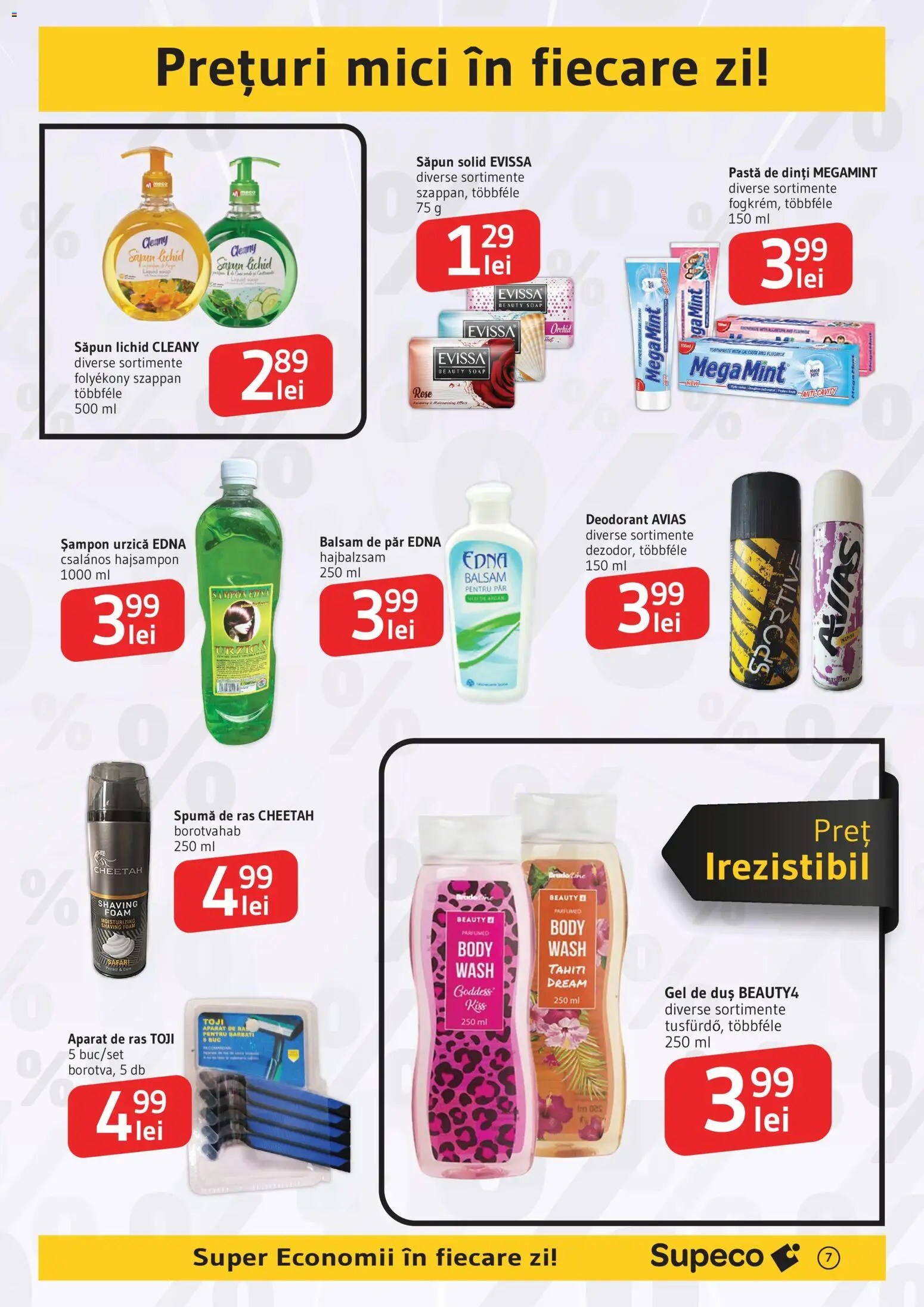 Catalog Supeco 15 - 27 Ianuarie 2026 | Pagina 7 | Produse: Gel de duș, Deodorant, Pastă de dinți, Săpun lichid