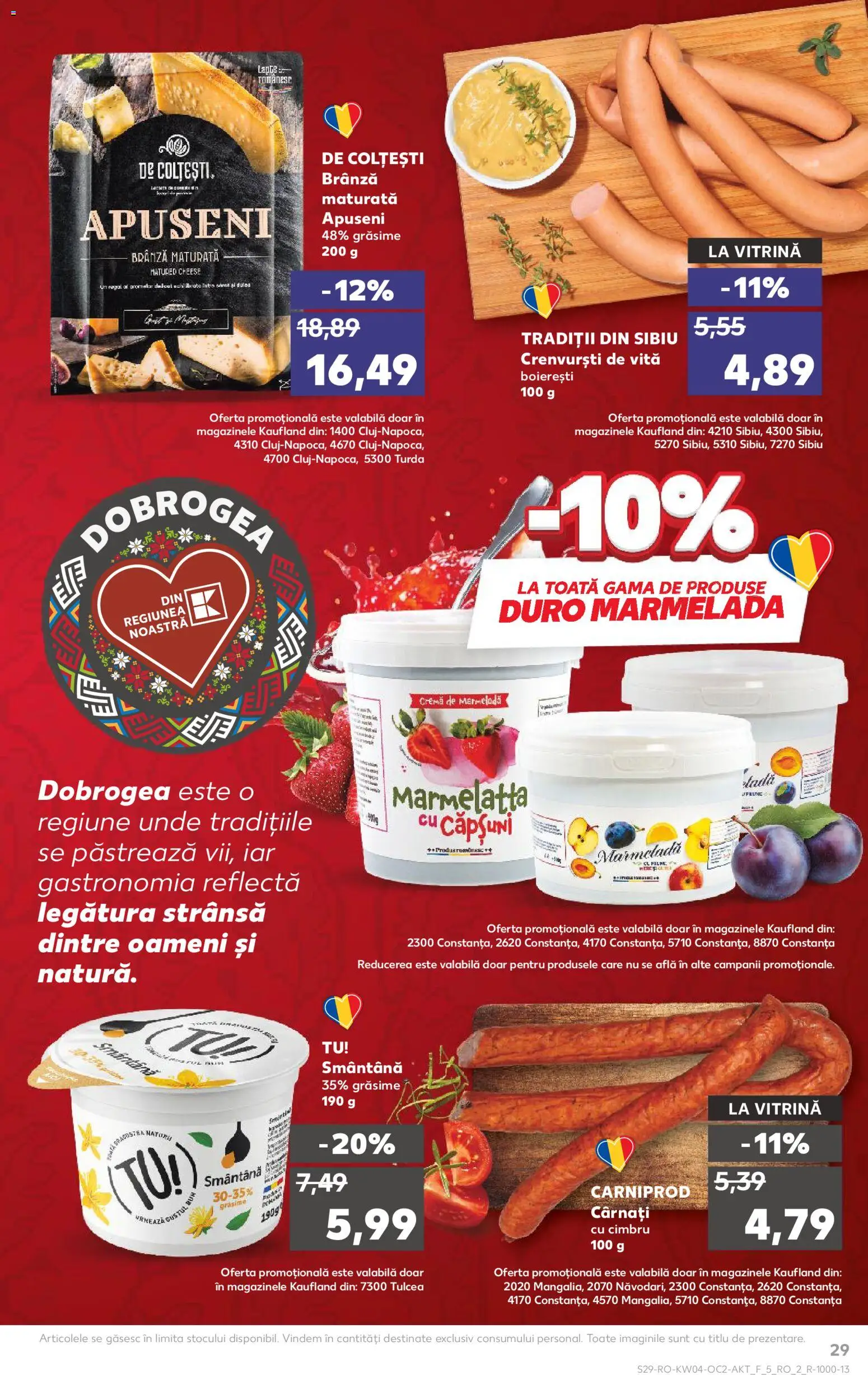 Catalog Kaufland 21 - 26 Ianuarie 2026 | Pagina 29 | Produse: Crenvurști, Cremă, Smântână, Cârnați