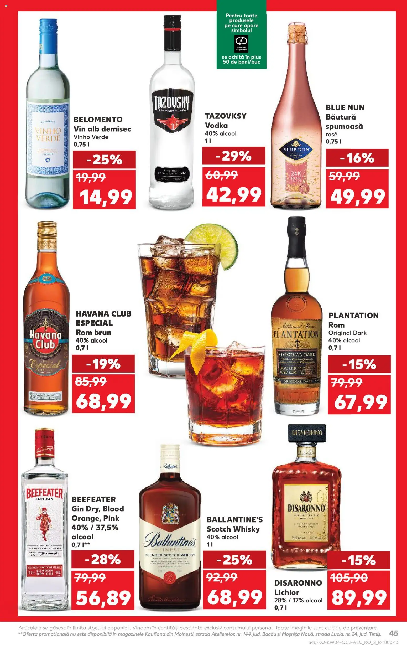 Catalog Kaufland 21 - 26 Ianuarie 2026 | Pagina 45 | Produse: Rață, Lichior, Rom, Vodka