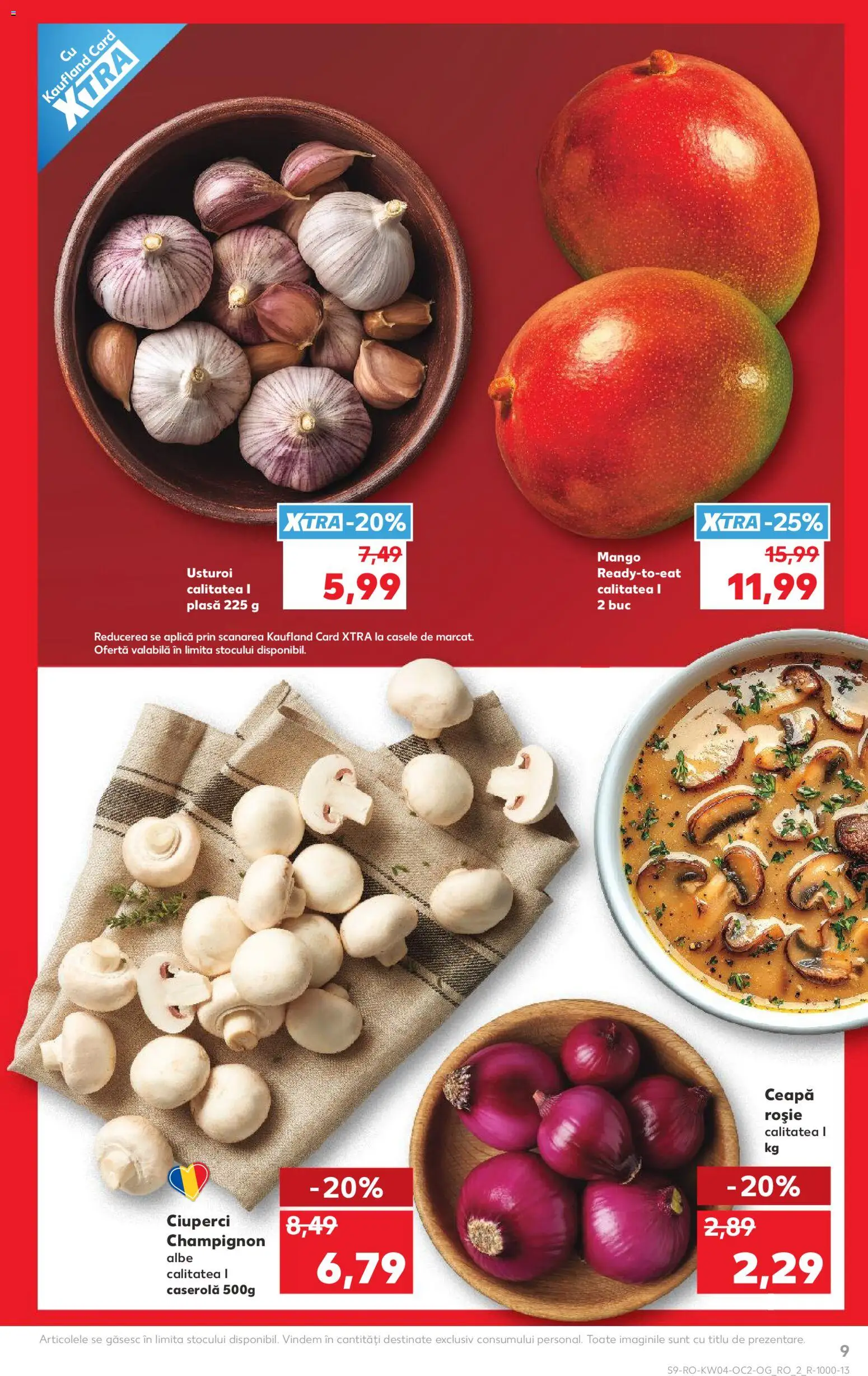 Catalog Kaufland 21 - 26 Ianuarie 2026 | Pagina 9 | Produse: Ciuperci, Ceapă, Mango, Usturoi