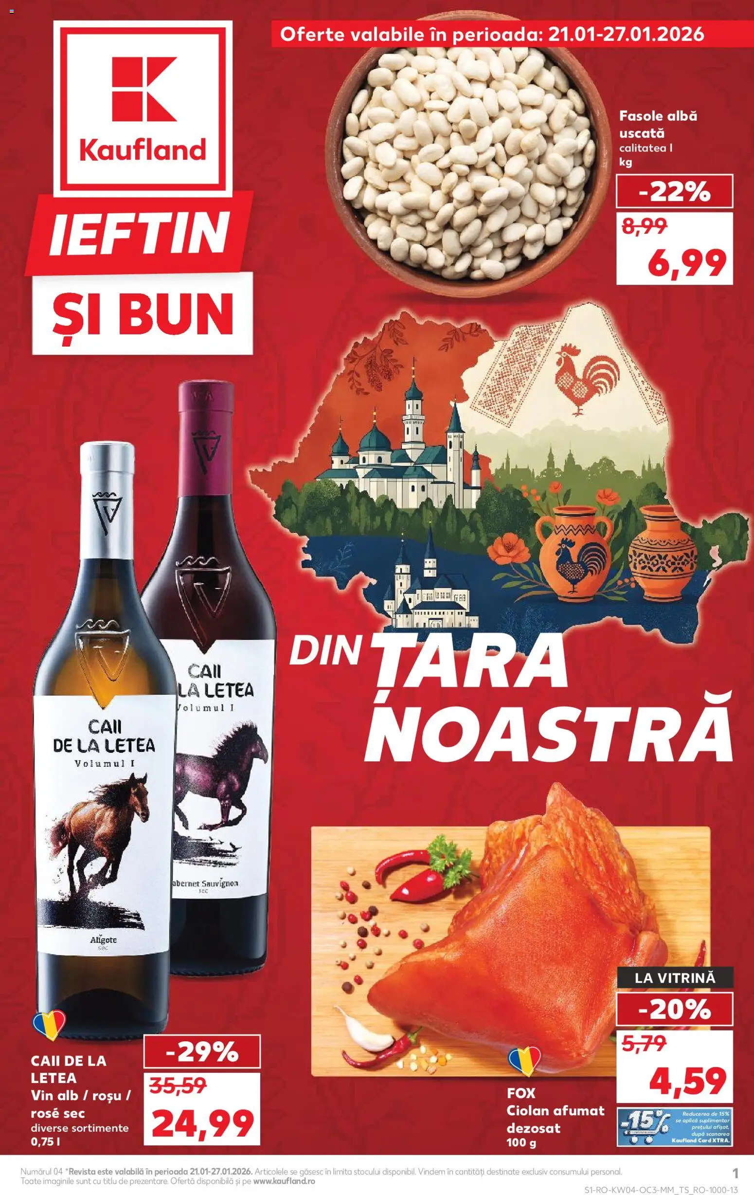 Catalog Kaufland 21 - 26 Ianuarie 2026 | Pagina 1 | Produse: Vitrină, Vin, Fasole albă