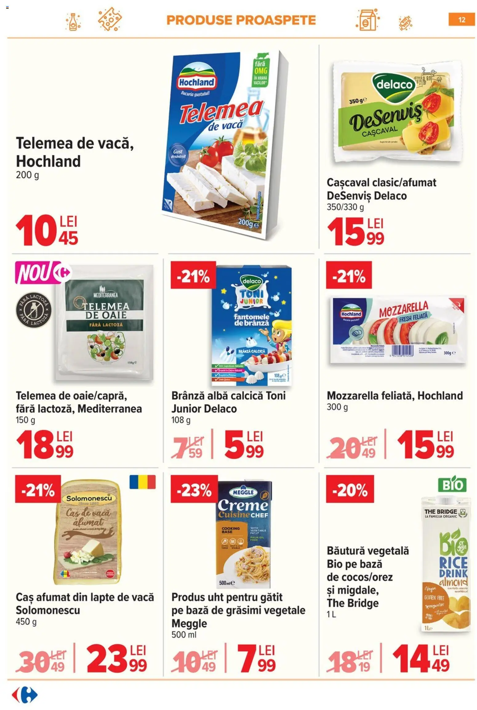 Catalog Carrefour 21 - 26 Ianuarie 2026 | Pagina 12 | Produse: Light Kedi Konservesi, Cașcaval, Lapte, Brânză