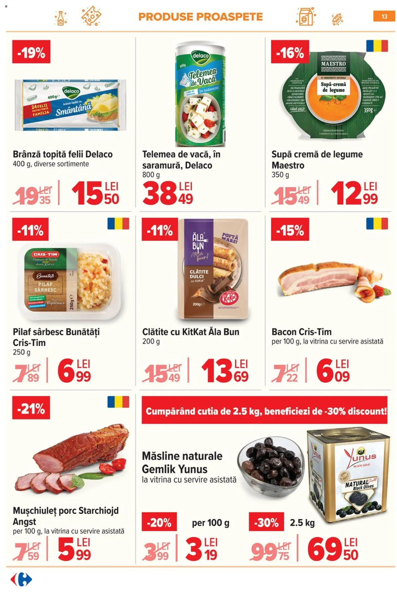 Catalog Carrefour 21 - 26 Ianuarie 2026 | Pagina 13 | Produse: Vitrină, Bacon, Clătite, Smântână