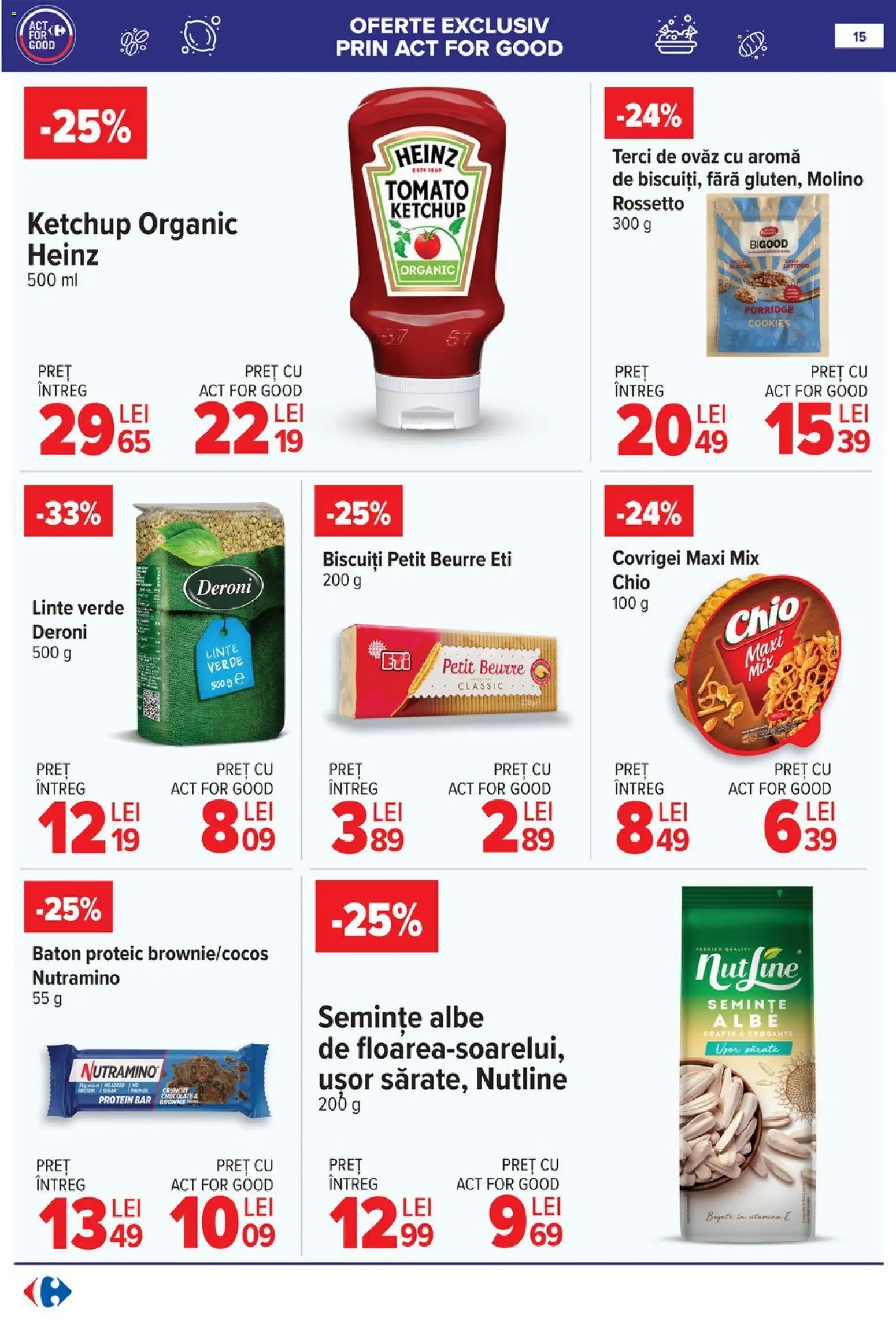 Catalog Carrefour 21 - 26 Ianuarie 2026 | Pagina 15 | Produse: Semințe, Covrigei, Ketchup, Biscuiți