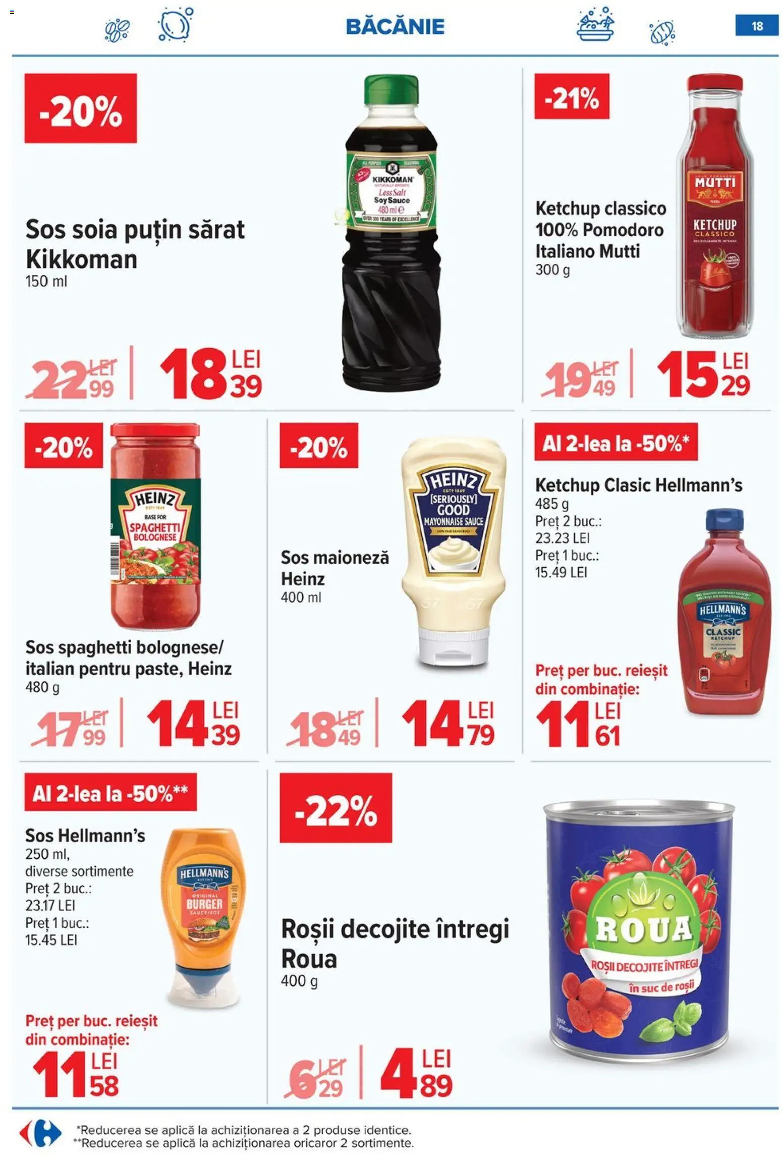 Catalog Carrefour 21 - 26 Ianuarie 2026 | Pagina 18 | Produse: Suc, Roșii, Ketchup, Burger