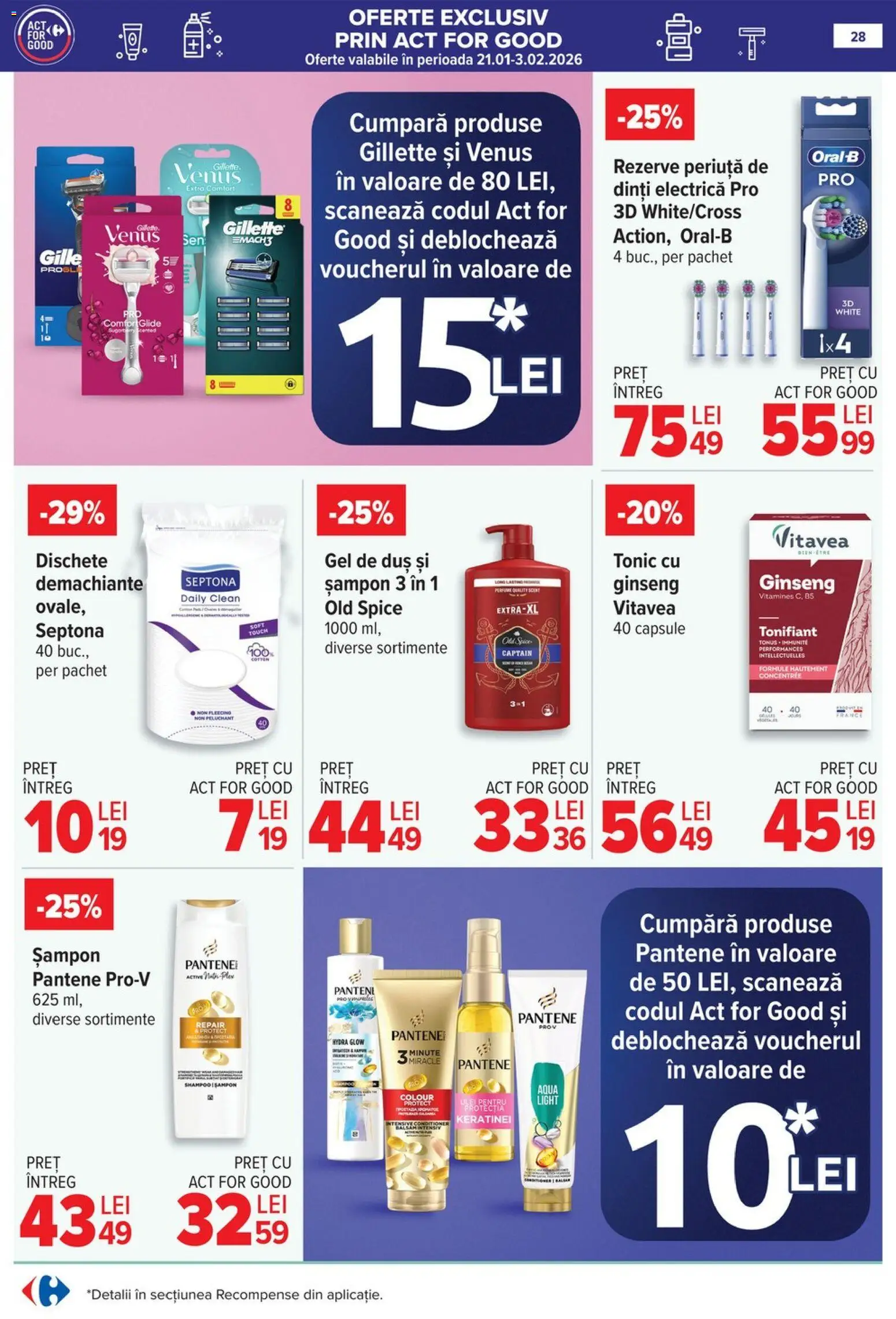 Catalog Carrefour 21 - 26 Ianuarie 2026 | Pagina 28 | Produse: Kısırlaştırılmış Kedi Maması, Duș, Șampon, Gel de duș