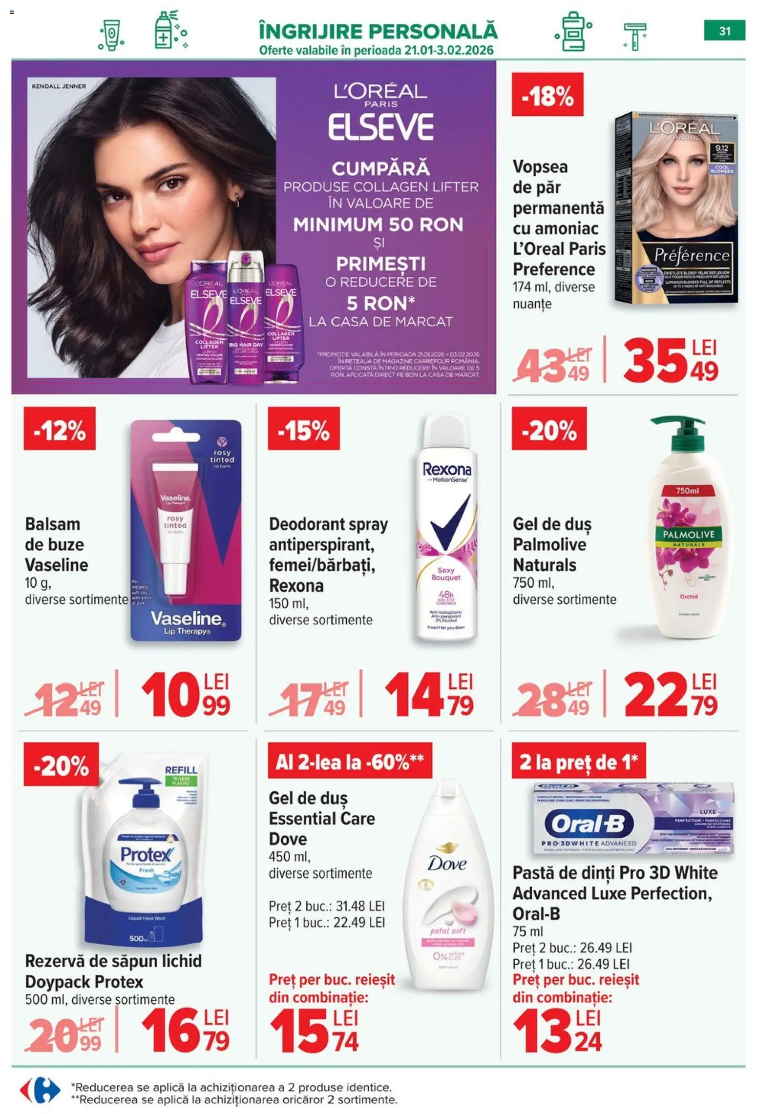 Catalog Carrefour 21 - 26 Ianuarie 2026 | Pagina 31 | Produse: Vopsea, Săpun, Pastă de dinți, Săpun lichid