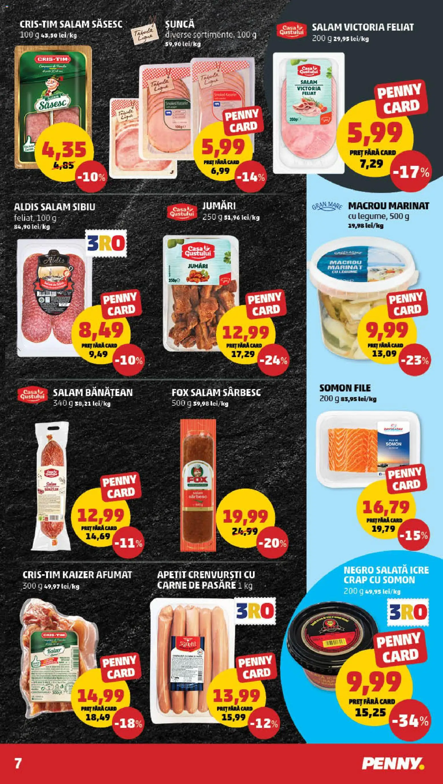 Catalog PENNY Market 21 - 26 Ianuarie 2026 | Pagina 7 | Produse: Crenvurști, Salam, Șuncă, Salată