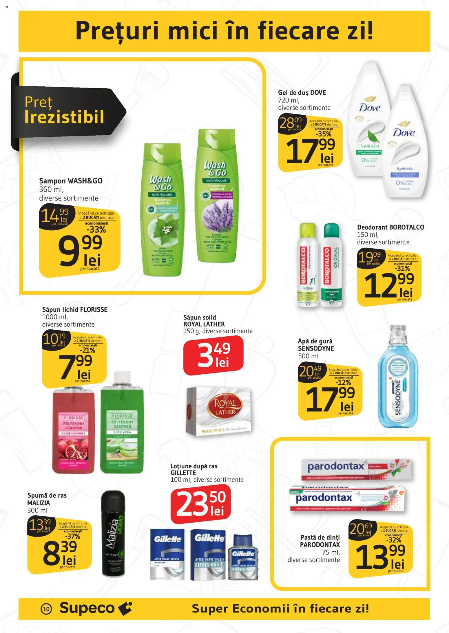 Catalog Supeco 22 Ianuarie - 3 Februarie 2026 | Pagina 10 | Produse: Spumă de ras, Gel de duș, Deodorant, Apă