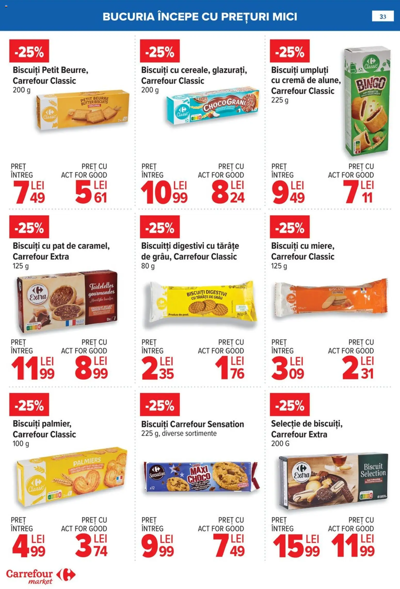 Catalog Carrefour 21 - 26 Ianuarie 2026 | Pagina 33 | Produse: Pat, Mici, Cremă, Biscuiți