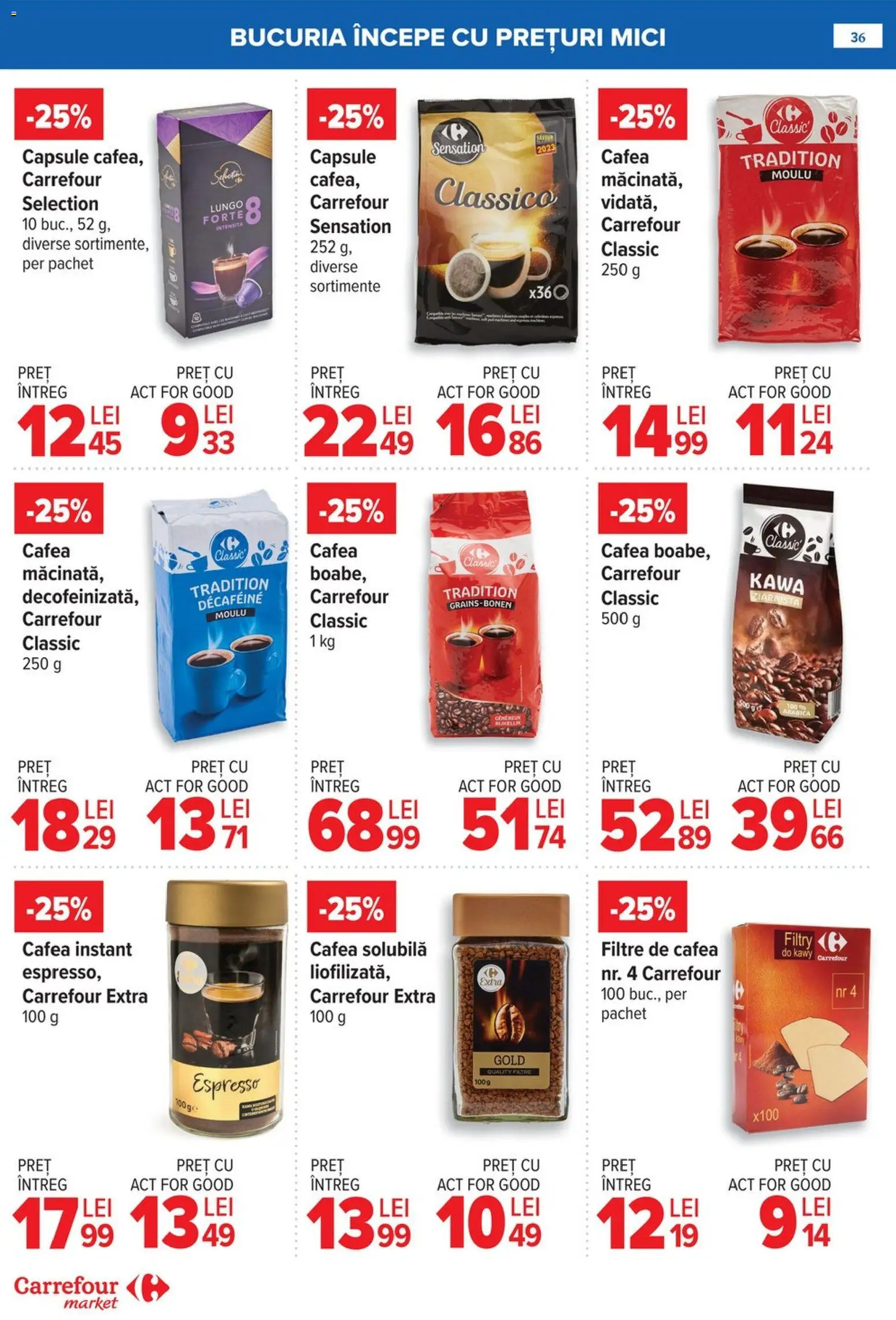Catalog Carrefour 21 - 26 Ianuarie 2026 | Pagina 36 | Produse: Mici, Cafea