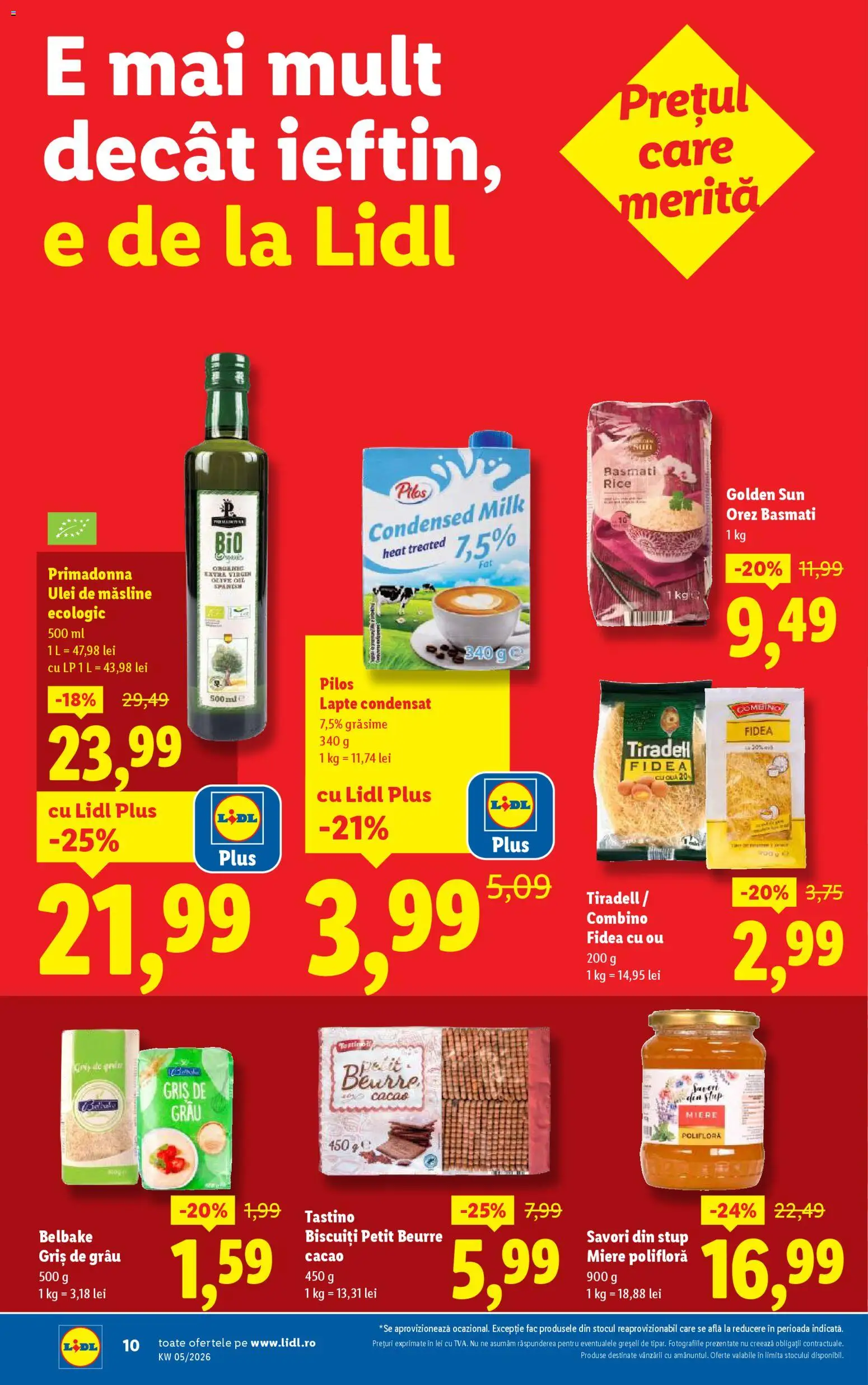 Catalog LIDL 26 - 31 Ianuarie 2026 | Pagina 10 | Produse: Măsline, Lapte, Ulei, Noodles