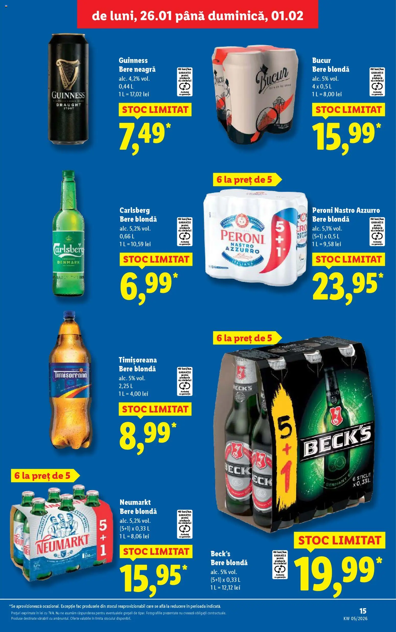Catalog LIDL 26 - 31 Ianuarie 2026 | Pagina 15 | Produse: Bere