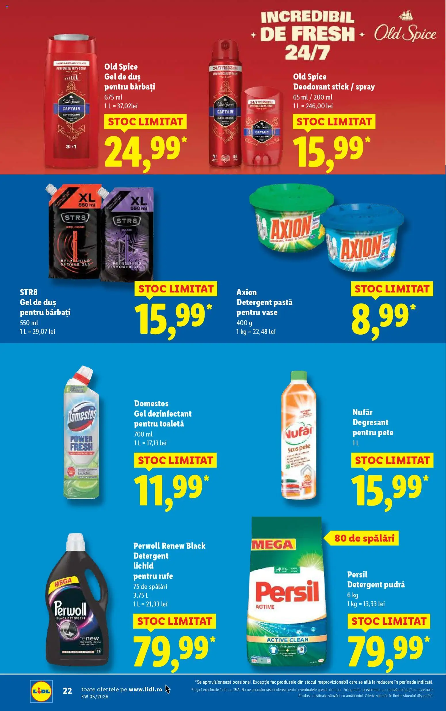 Catalog LIDL 26 - 31 Ianuarie 2026 | Pagina 22 | Produse: Pomelo, Gel de duș, Deodorant, Detergent