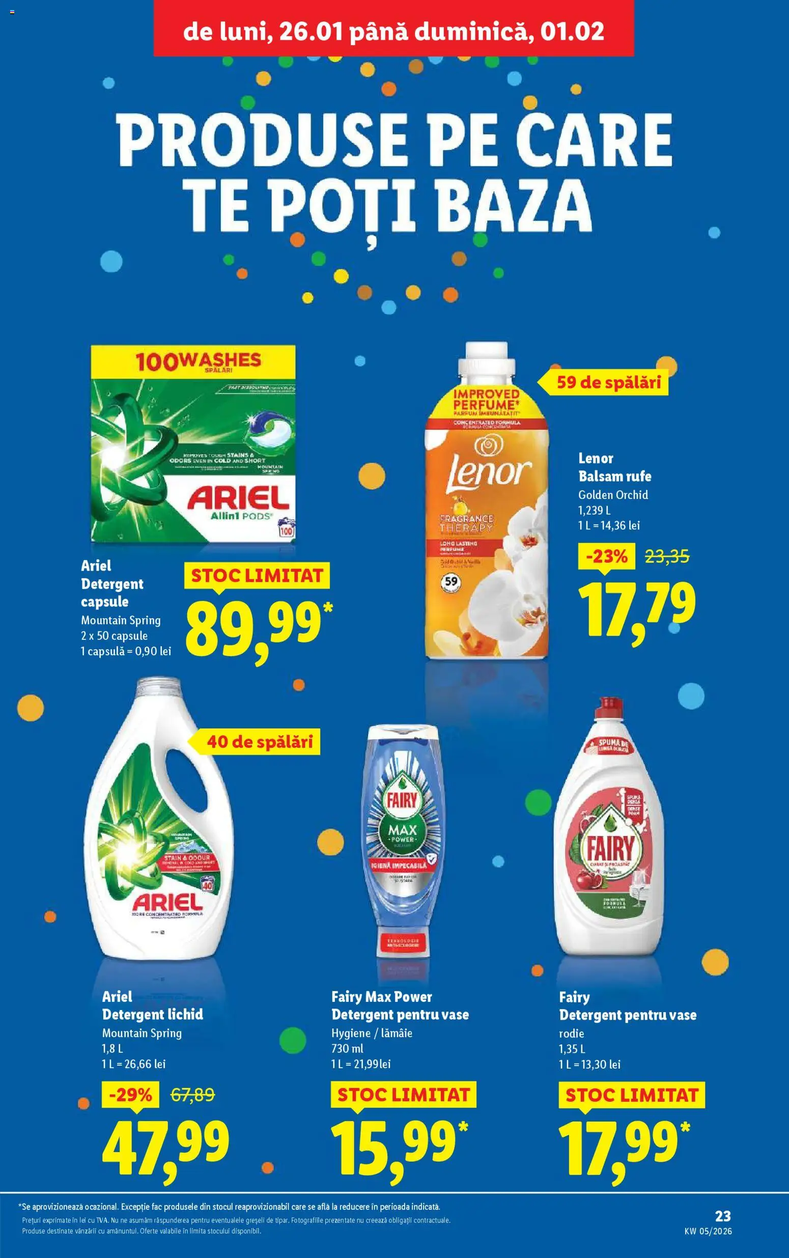 Catalog LIDL 26 - 31 Ianuarie 2026 | Pagina 23 | Produse: Balsam, Detergent, Lămâie