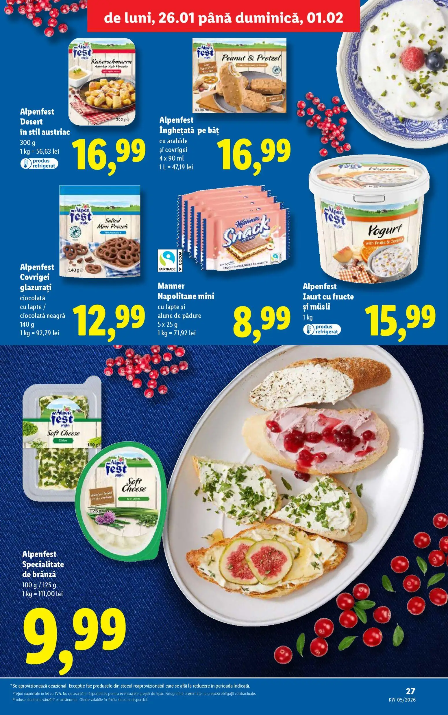 Catalog LIDL 26 - 31 Ianuarie 2026 | Pagina 27 | Produse: Delgeç, Arahide, Covrigei, Înghețată