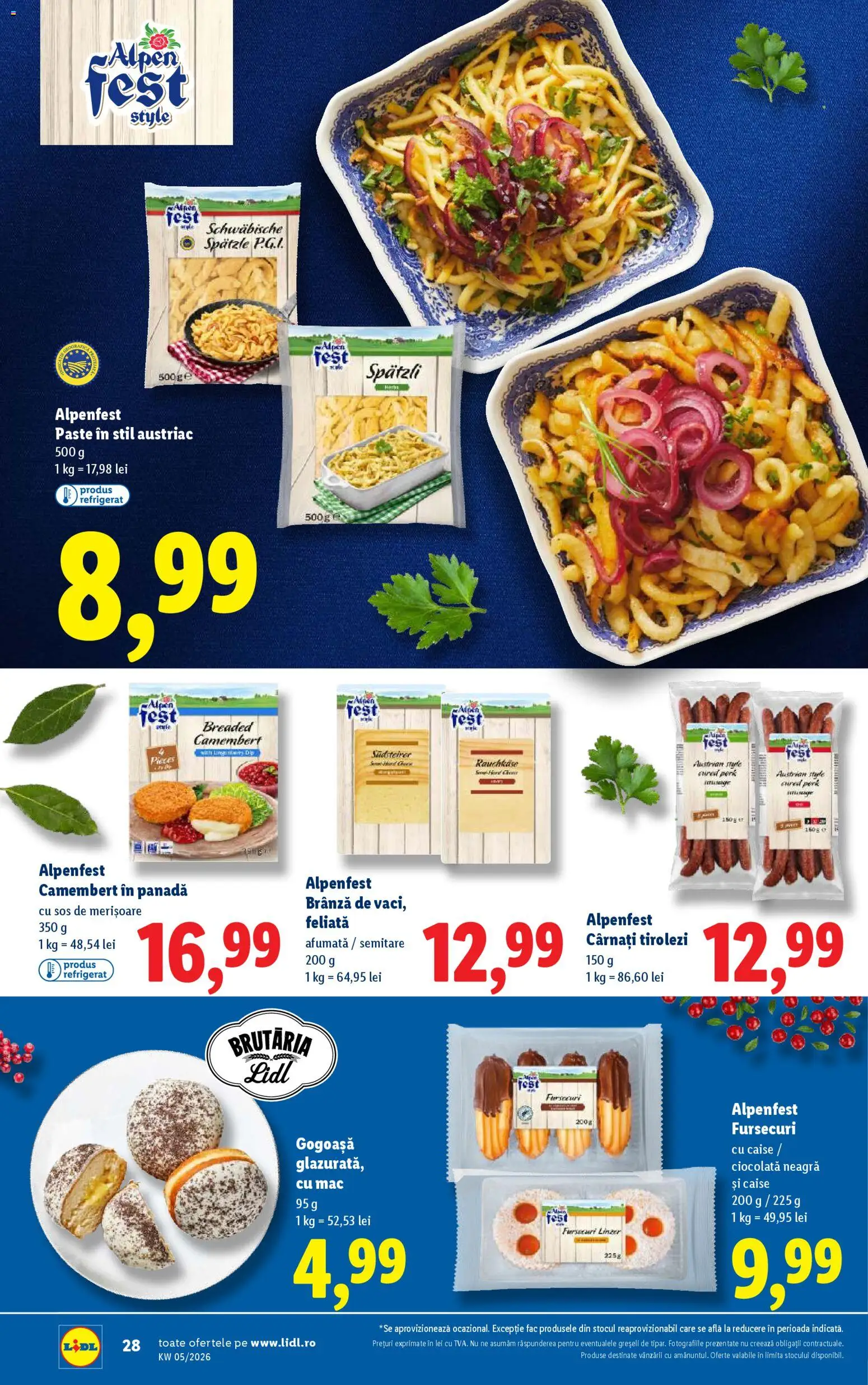 Catalog LIDL 26 - 31 Ianuarie 2026 | Pagina 28 | Produse: Divan, Brânză, Paste, Çocuk sutyeni