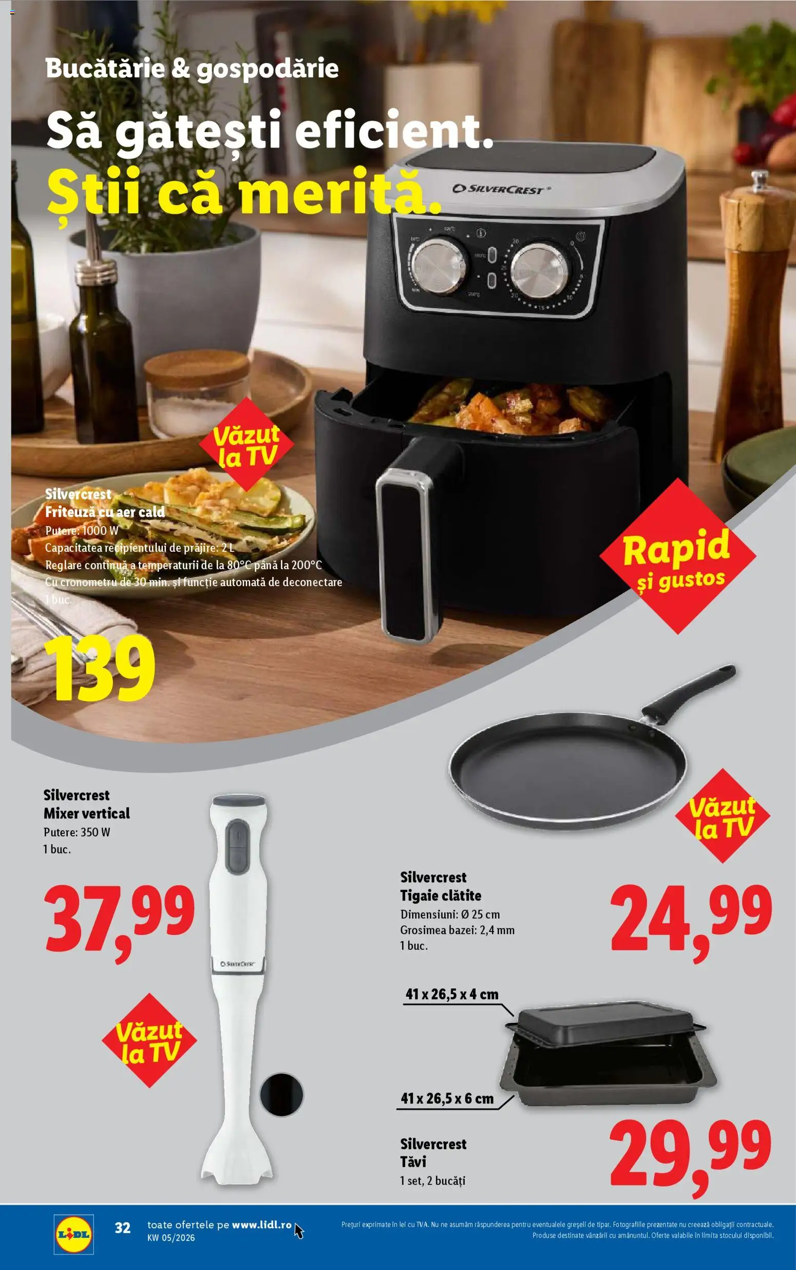 Catalog LIDL 26 - 31 Ianuarie 2026 | Pagina 32 | Produse: Blender, Tigaie, Bucătărie, Clătite