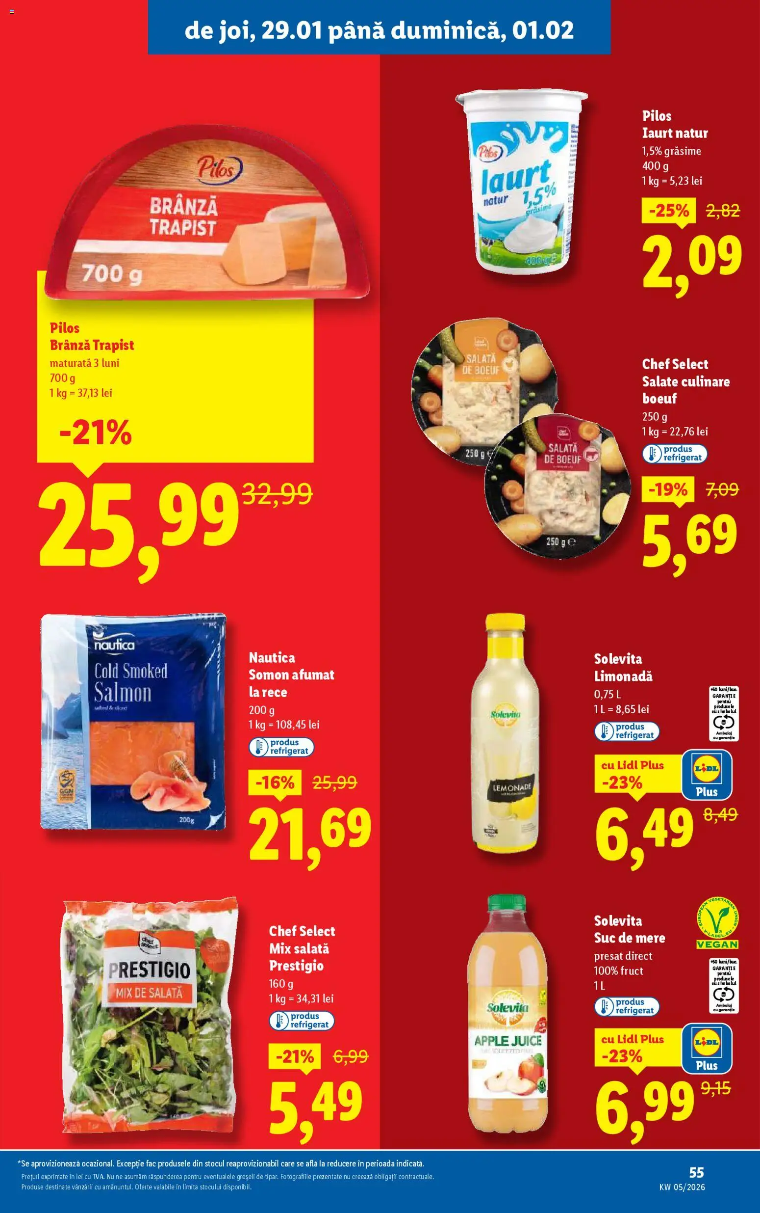 Catalog LIDL 26 - 31 Ianuarie 2026 | Pagina 55 | Produse: Sıcak su torbası, Toplar, Iaurt, Suc