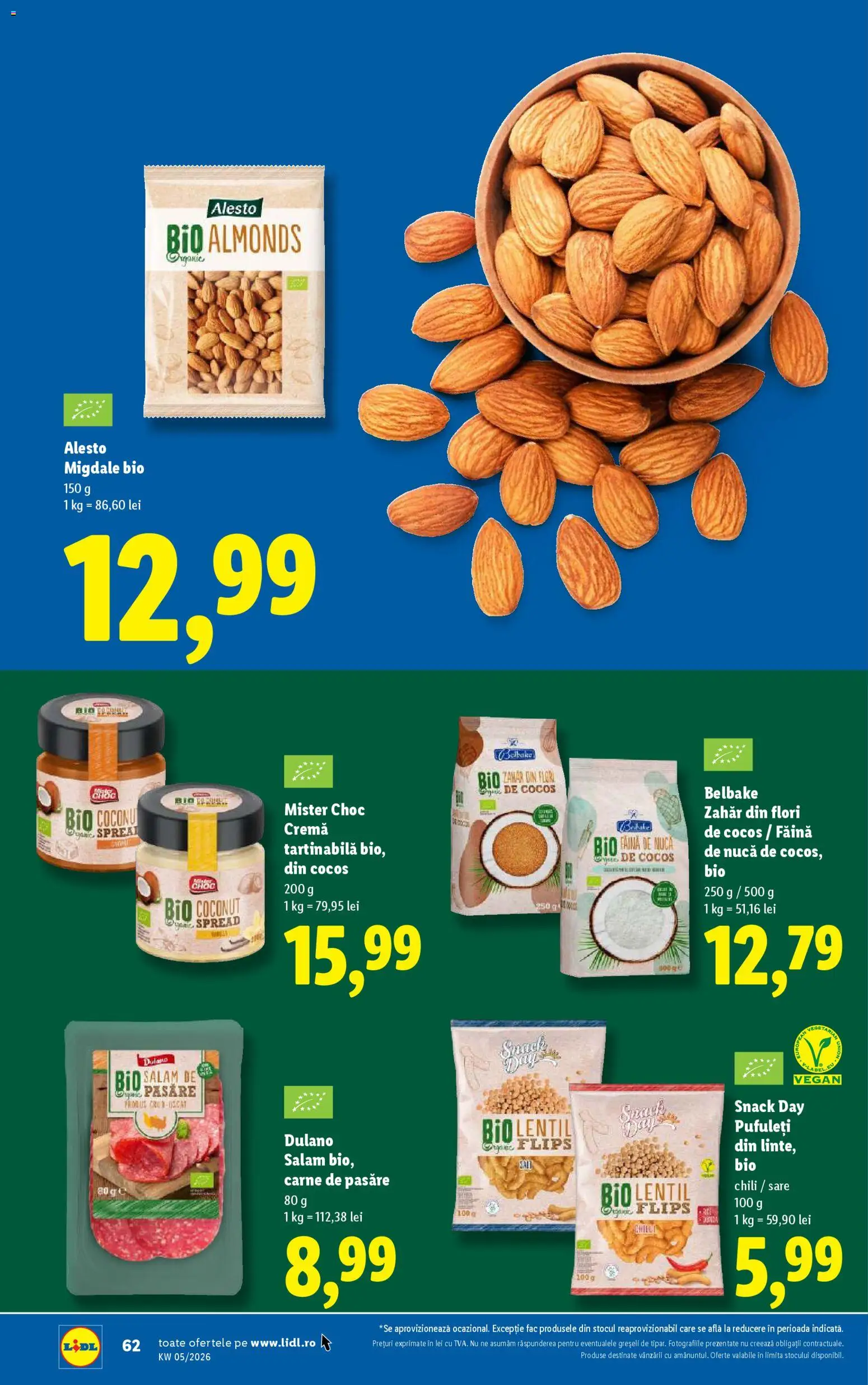 Catalog LIDL 26 - 31 Ianuarie 2026 | Pagina 62 | Produse: Şerit ödül, Salam, Pufuleți, Făină