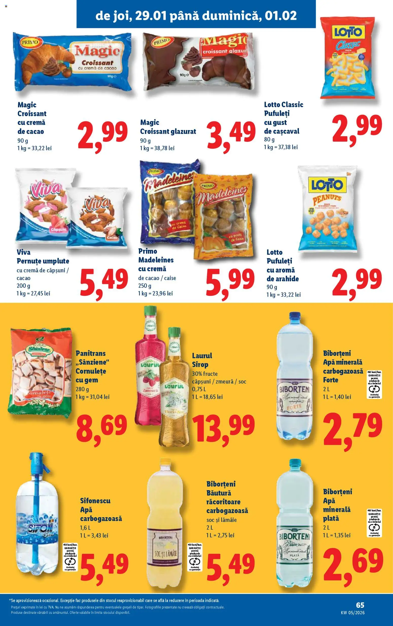 Catalog LIDL 26 - 31 Ianuarie 2026 | Pagina 65 | Produse: Gem, Cremă, Apă, Lămâie