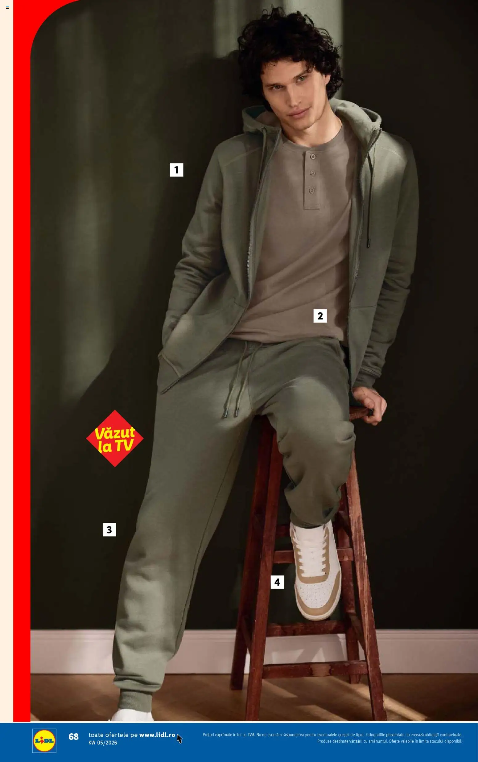 Catalog LIDL 26 - 31 Ianuarie 2026 | Pagina 68 | Produse: Kestane, Tricou, Pantaloni, Adidași