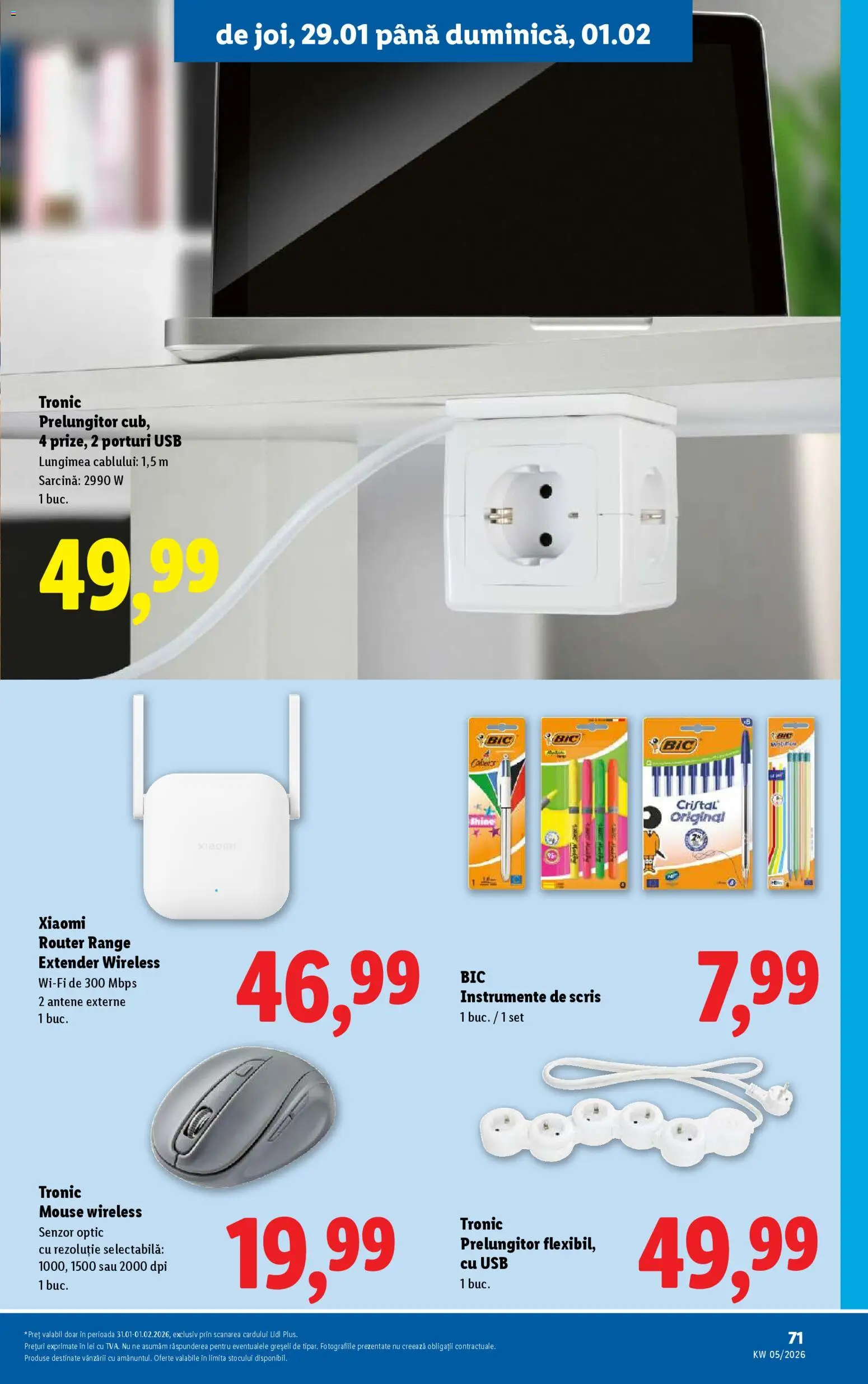 Catalog LIDL 26 - 31 Ianuarie 2026 | Pagina 71 | Produse: Router, Prelungitor, Mouse, Usb