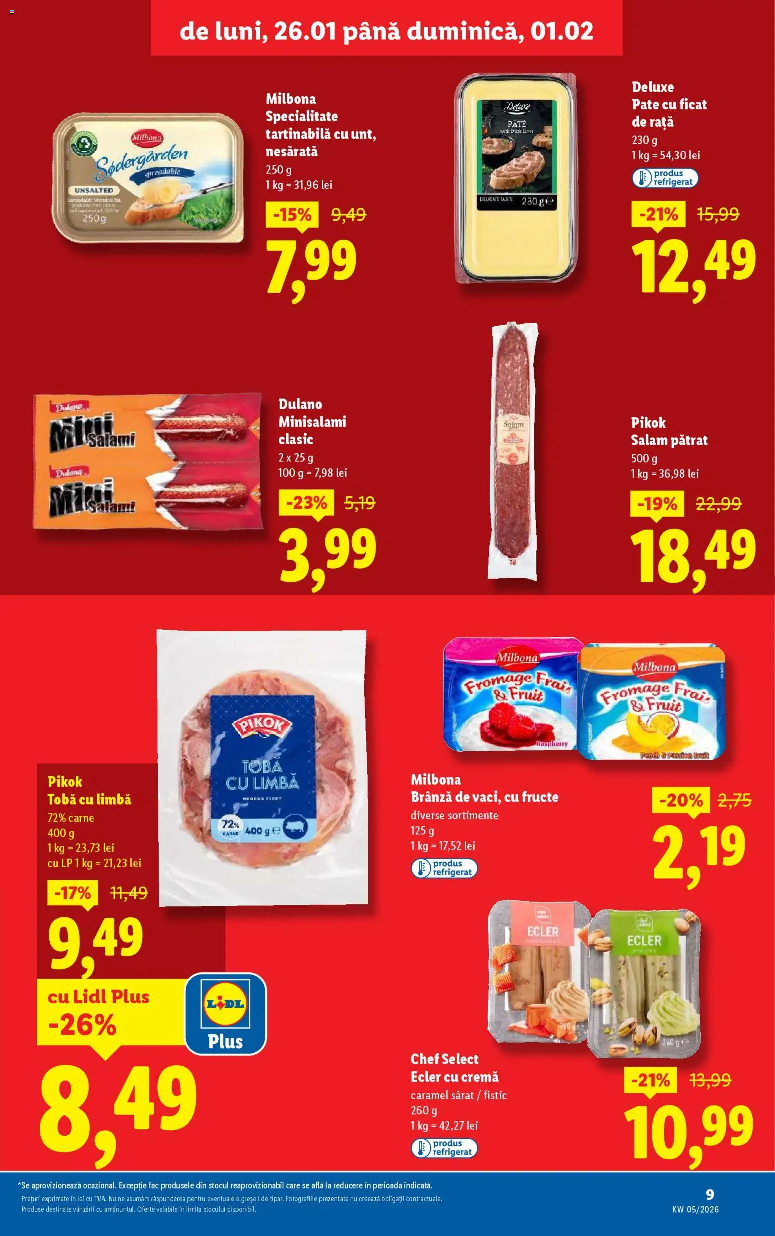 Catalog LIDL 26 - 31 Ianuarie 2026 | Pagina 9 | Produse: Pate, Brânză, Salam, Fistic
