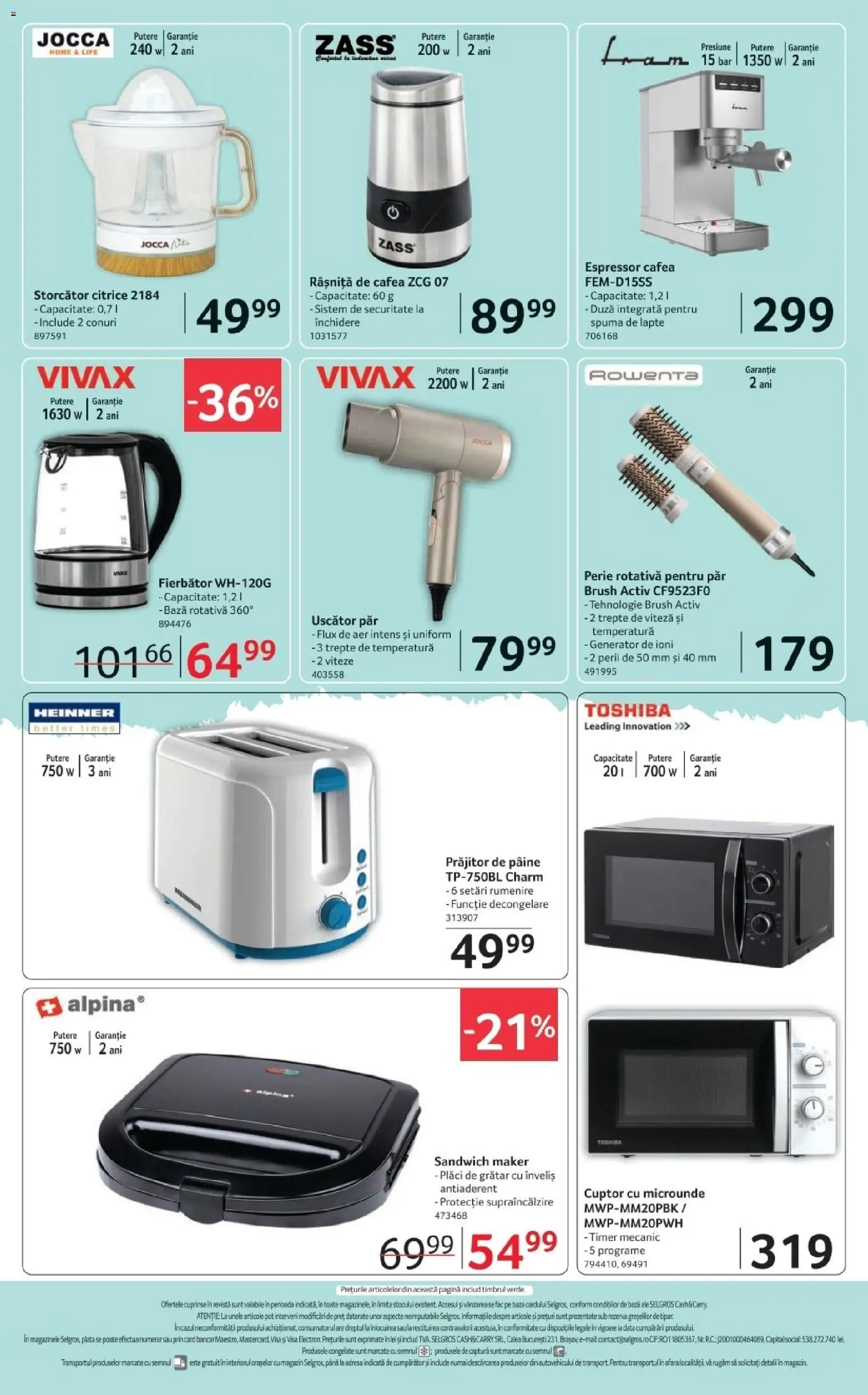 Catalog Selgros 23 Ianuarie - 4 Februarie 2026 | Pagina 16 | Produse: Espressor, Perie rotativă, Storcător, Cafea