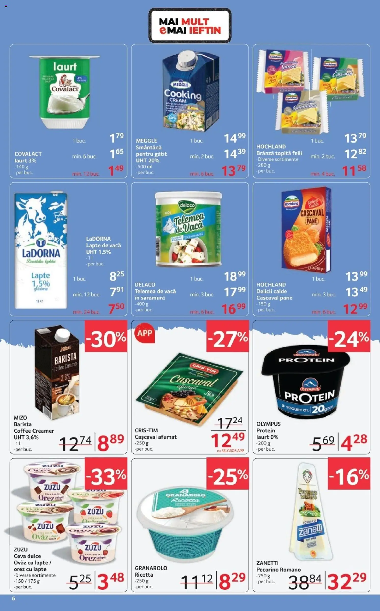 Catalog Selgros 23 Ianuarie - 4 Februarie 2026 | Pagina 6 | Produse: Cașcaval, Șuncă, Orez, Smântână