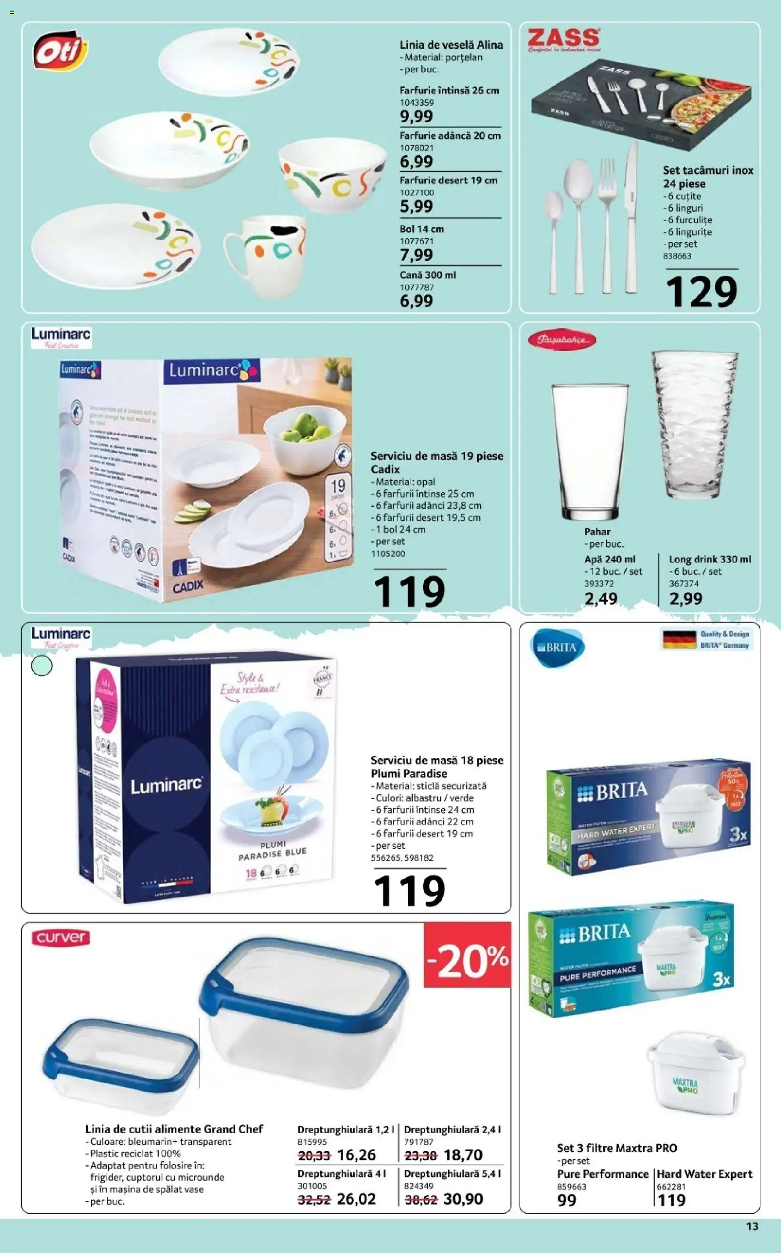 Catalog Selgros 23 Ianuarie - 4 Februarie 2026 | Pagina 13 | Produse: Bol, Masă, Farfurie, Apă