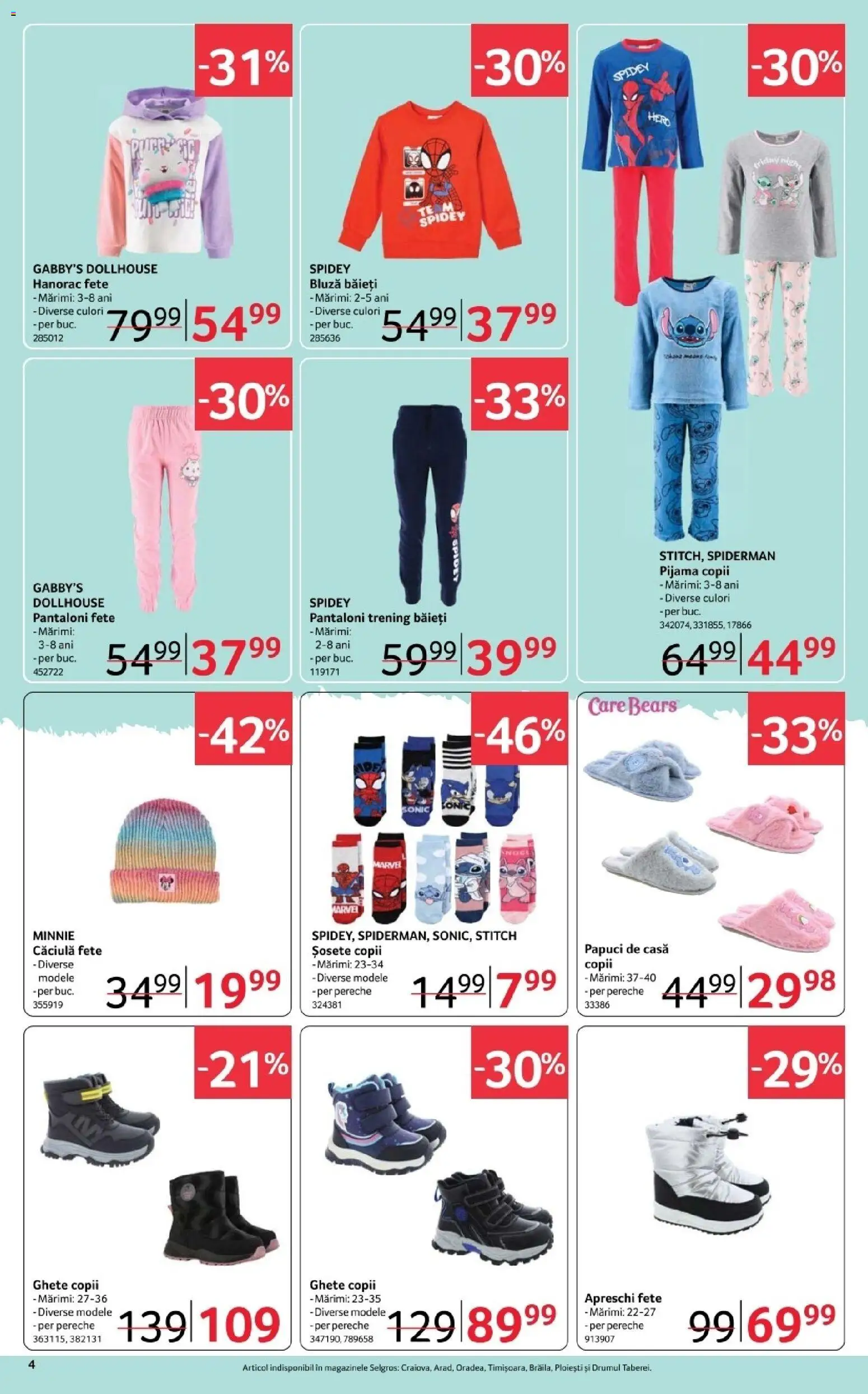Catalog Selgros 23 Ianuarie - 4 Februarie 2026 | Pagina 4 | Produse: Bluză, Pantaloni, Ghete, Papuci