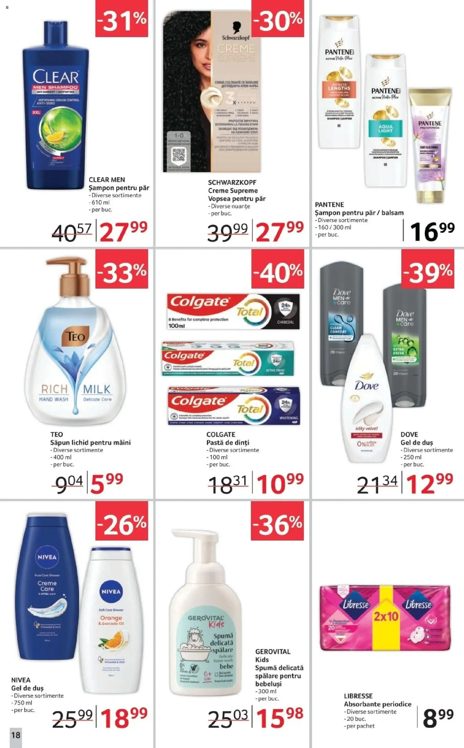 Catalog Selgros 2 - 21 Ianuarie 2026 | Pagina 18 | Produse: Simit, Cremă, Săpun lichid, Absorbante