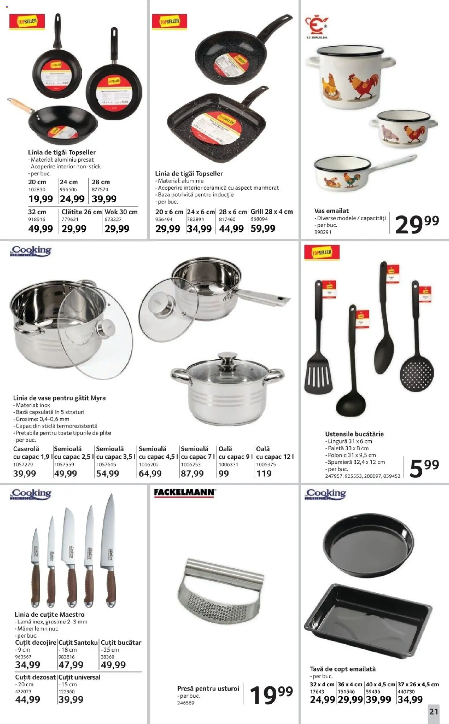 Catalog Selgros 2 - 21 Ianuarie 2026 | Pagina 21 | Produse: Tavă de copt, Oală, Mâner, Clătite