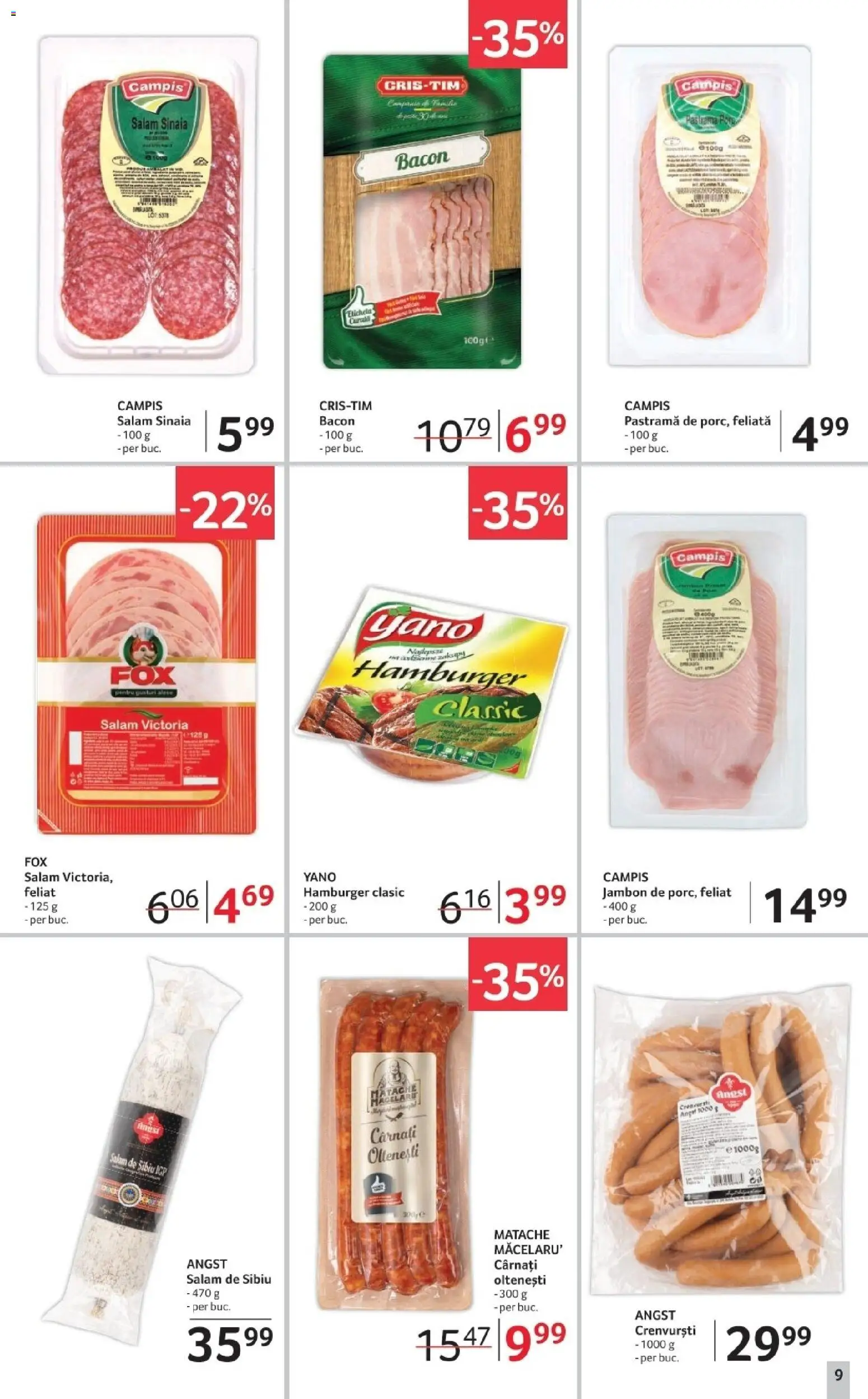 Catalog Selgros 2 - 21 Ianuarie 2026 | Pagina 9 | Produse: Crenvurști, Bacon, Salam, Cârnați