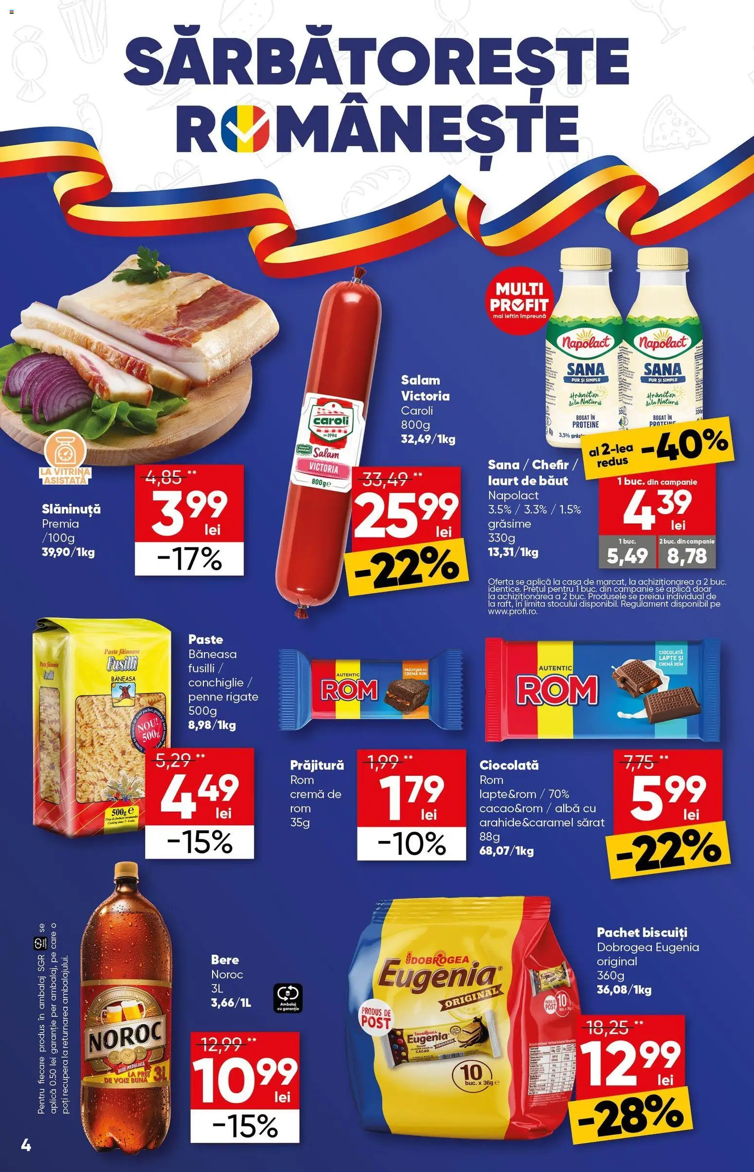 Catalog Profi 21 Ianuarie - 2 Februarie 2026 | Pagina 4 | Produse: Prăjitură, Cremă, Ciocolată, Salam