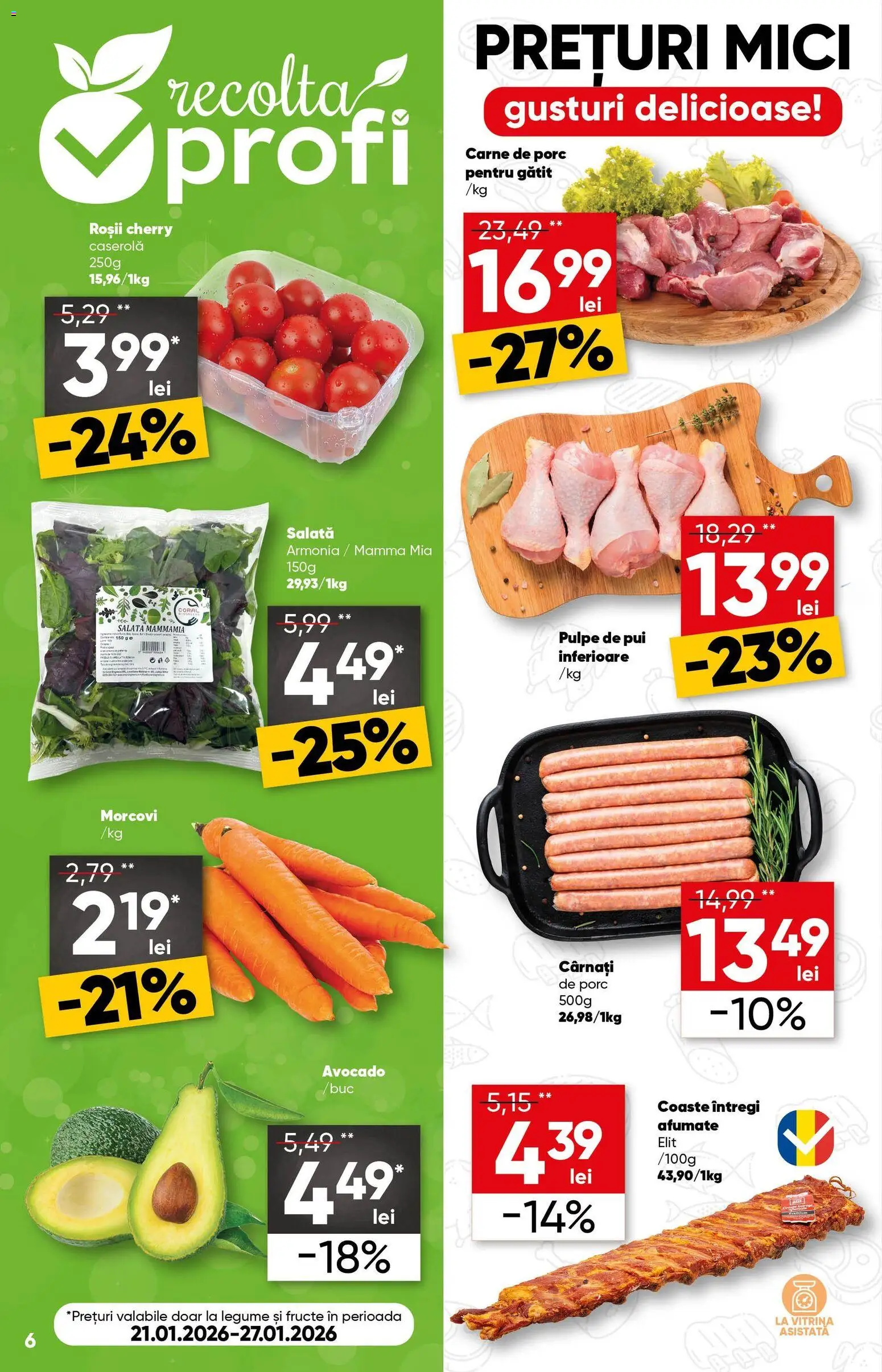 Catalog Profi 21 Ianuarie - 2 Februarie 2026 | Pagina 6 | Produse: Morcovi, Salată, Legume, Cârnați